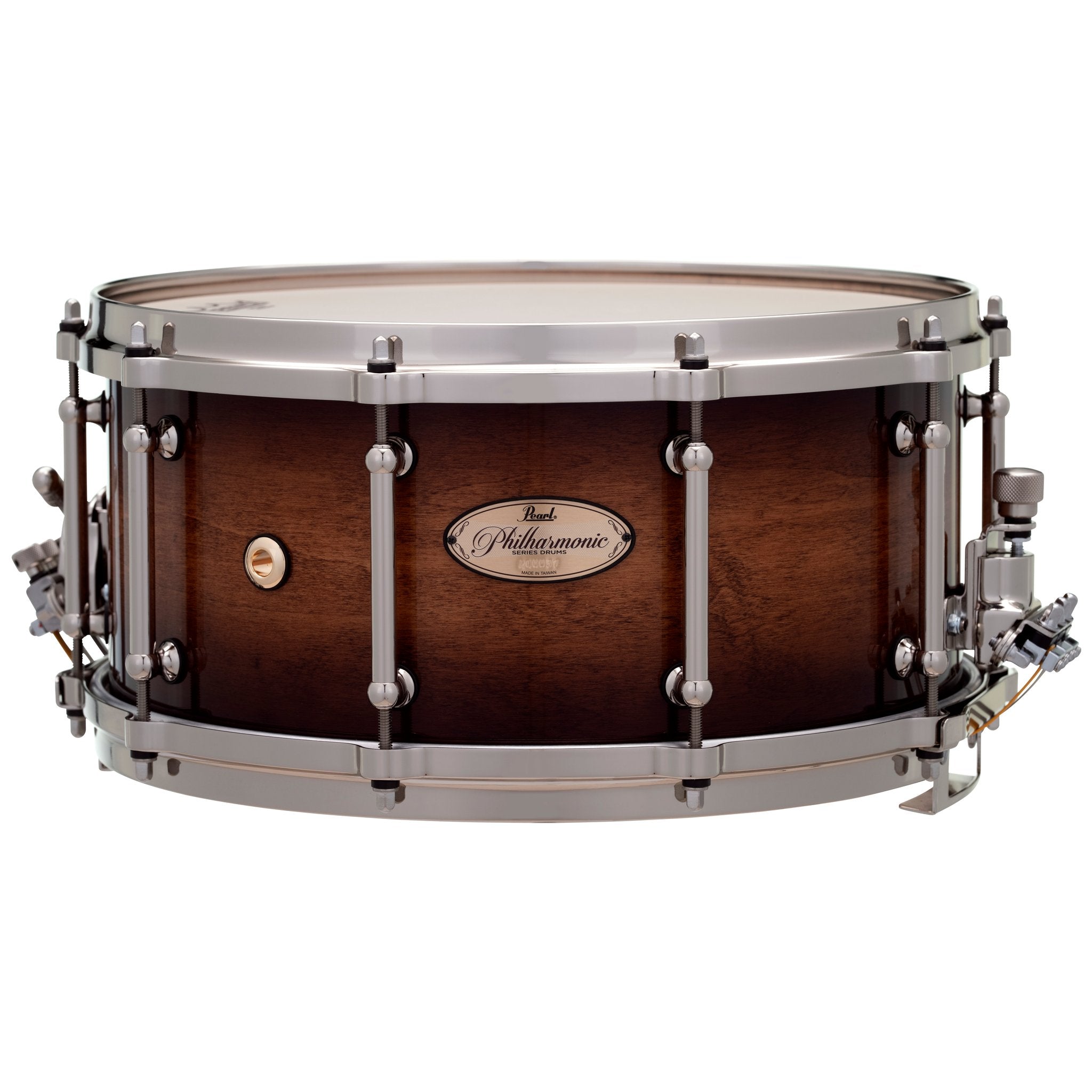 Pearl Philharmonic Maple Concert Snare Drum - 14" x 6.5" - Gloss Barnwood Brown - Image 1