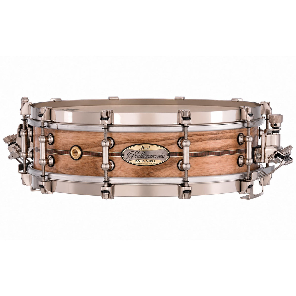 pearl philharmonic solid shell ash concert snare drum 14 x 4 kingwood center inlay PHSA1440R/N1001