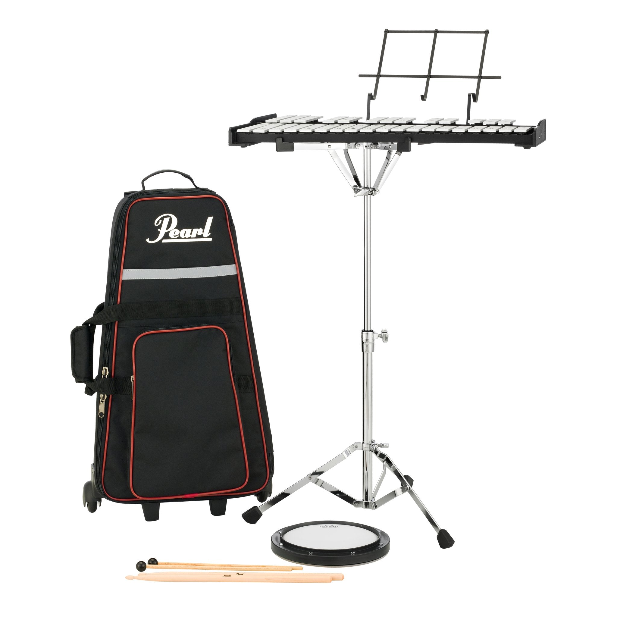 Pearl PK910C Educational Bell Kit with Carry Bag and Rolling Cart - Image 1