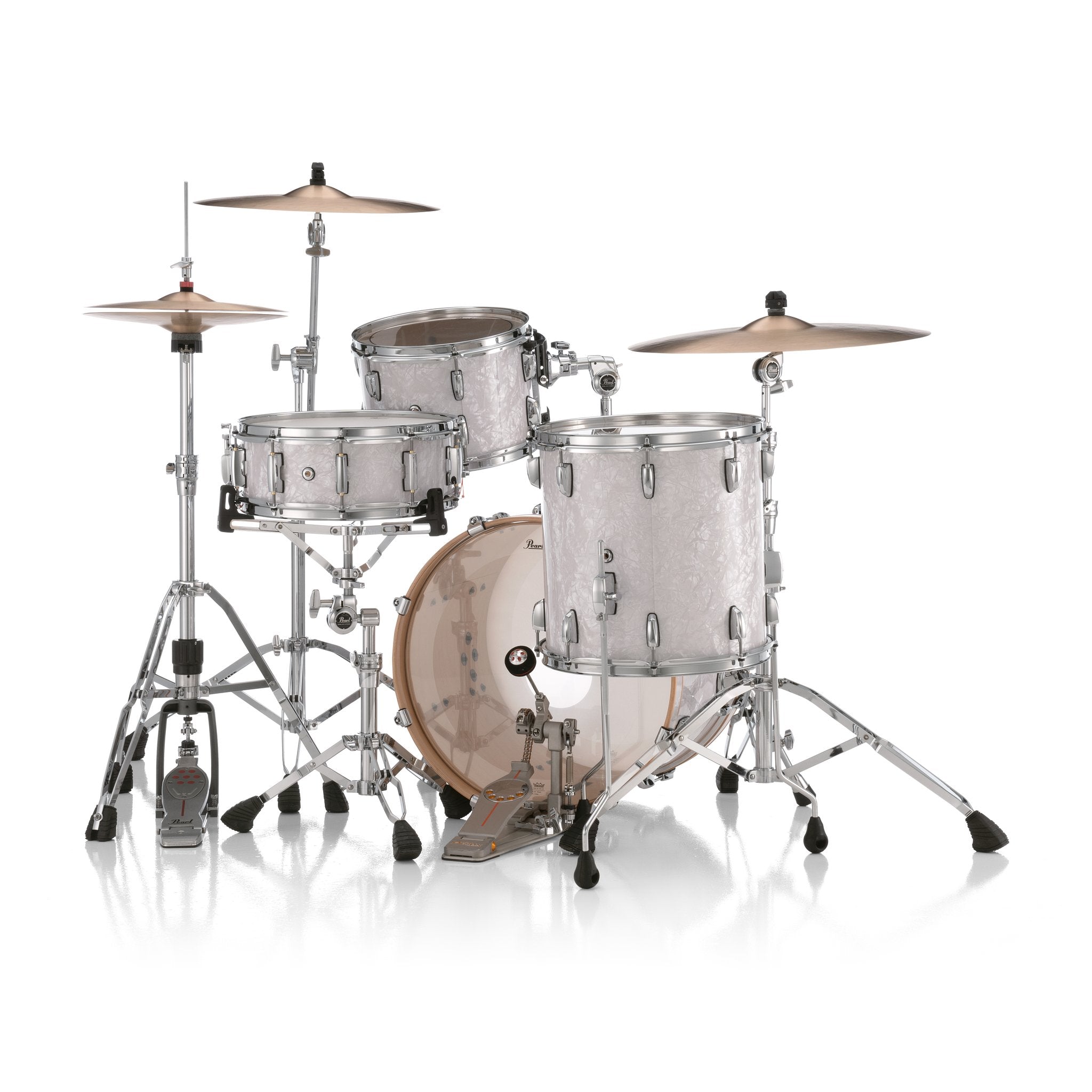 Pearl Professional 3-piece Maple Drum Set Shell Pack - 20" Bass Drum - White Marine Pearl - Image 7