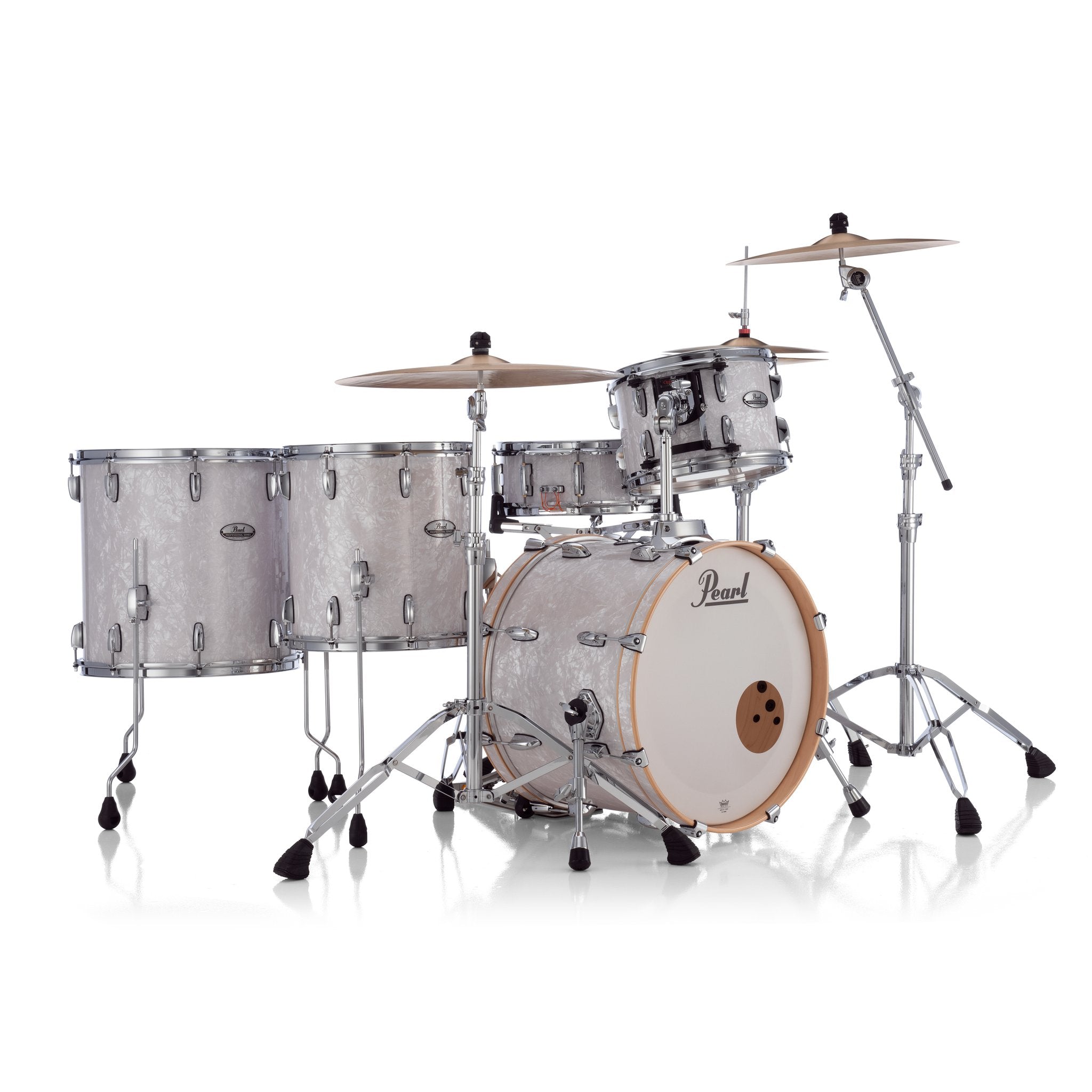 Pearl Professional 3-piece Maple Drum Set Shell Pack - 20" Bass Drum - White Marine Pearl - Image 8