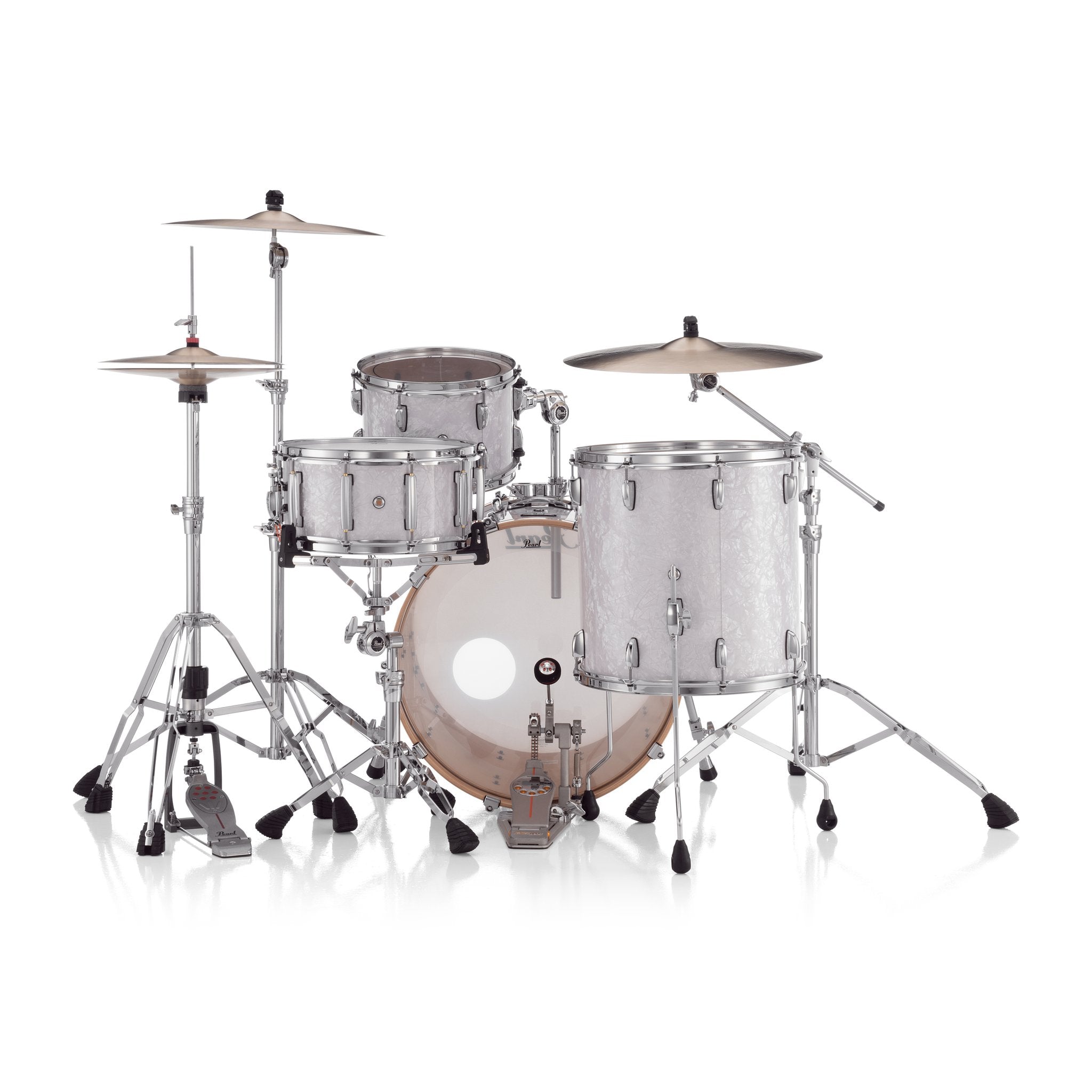 Pearl Professional 3-piece Maple Drum Set Shell Pack - 22" Bass Drum - White Marine Pearl - Image 6