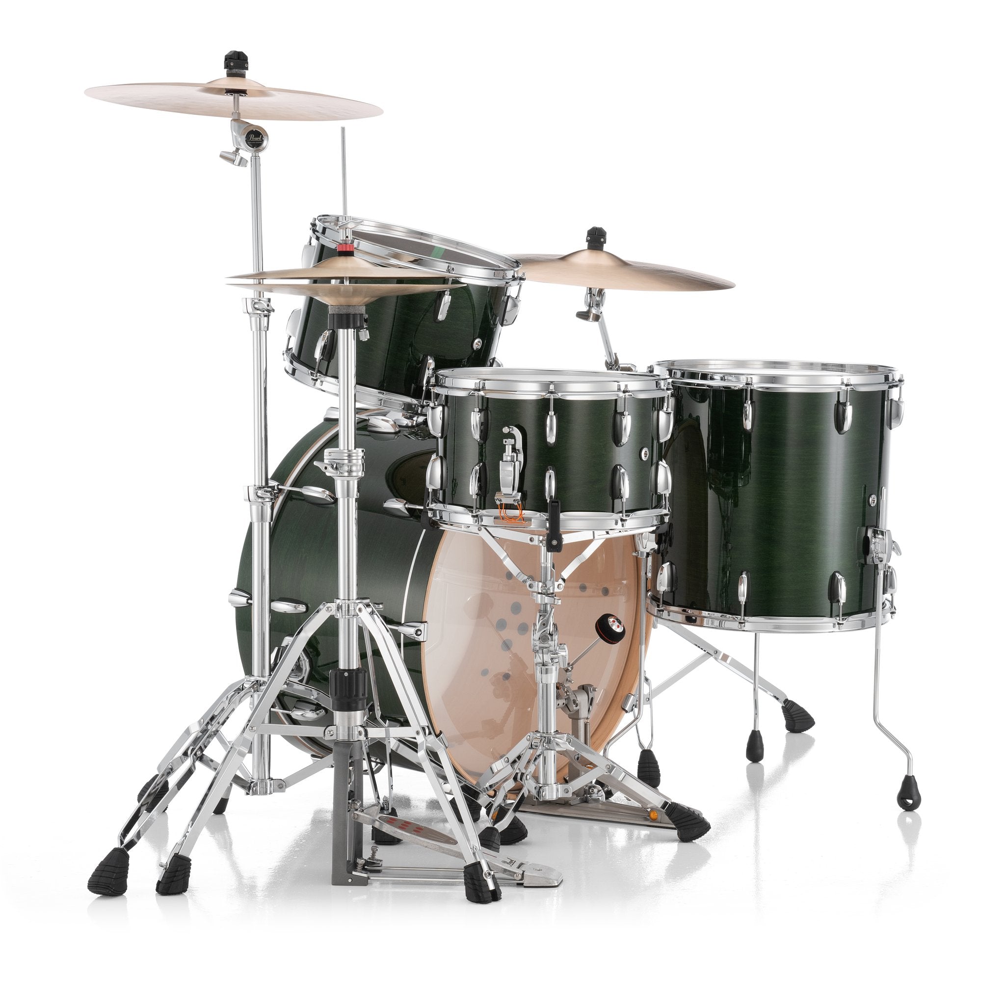 Pearl Professional 3-piece Maple Drum Set Shell Pack - 24" Bass Drum - Emerald Mist - Image 3