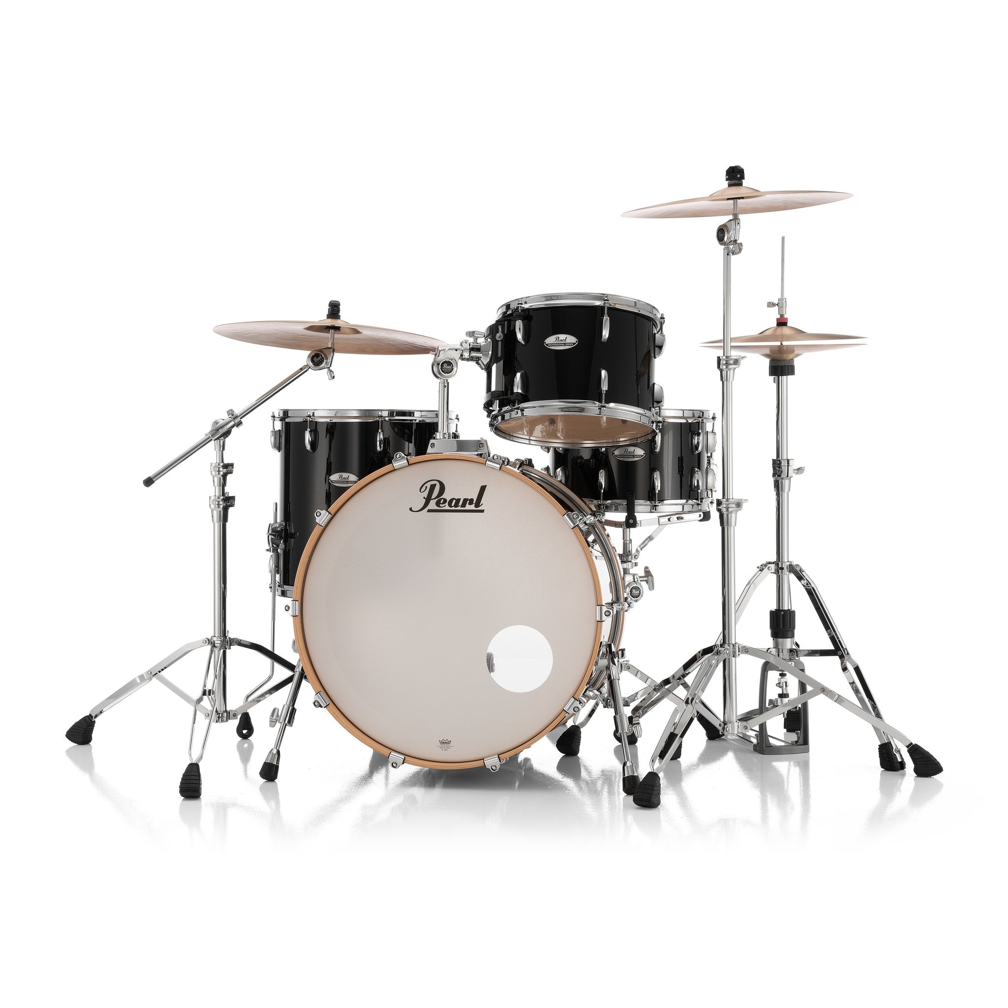 Pearl Professional 3-piece Maple Drum Set Shell Pack - 24" Bass Drum - Piano Black - Image 2