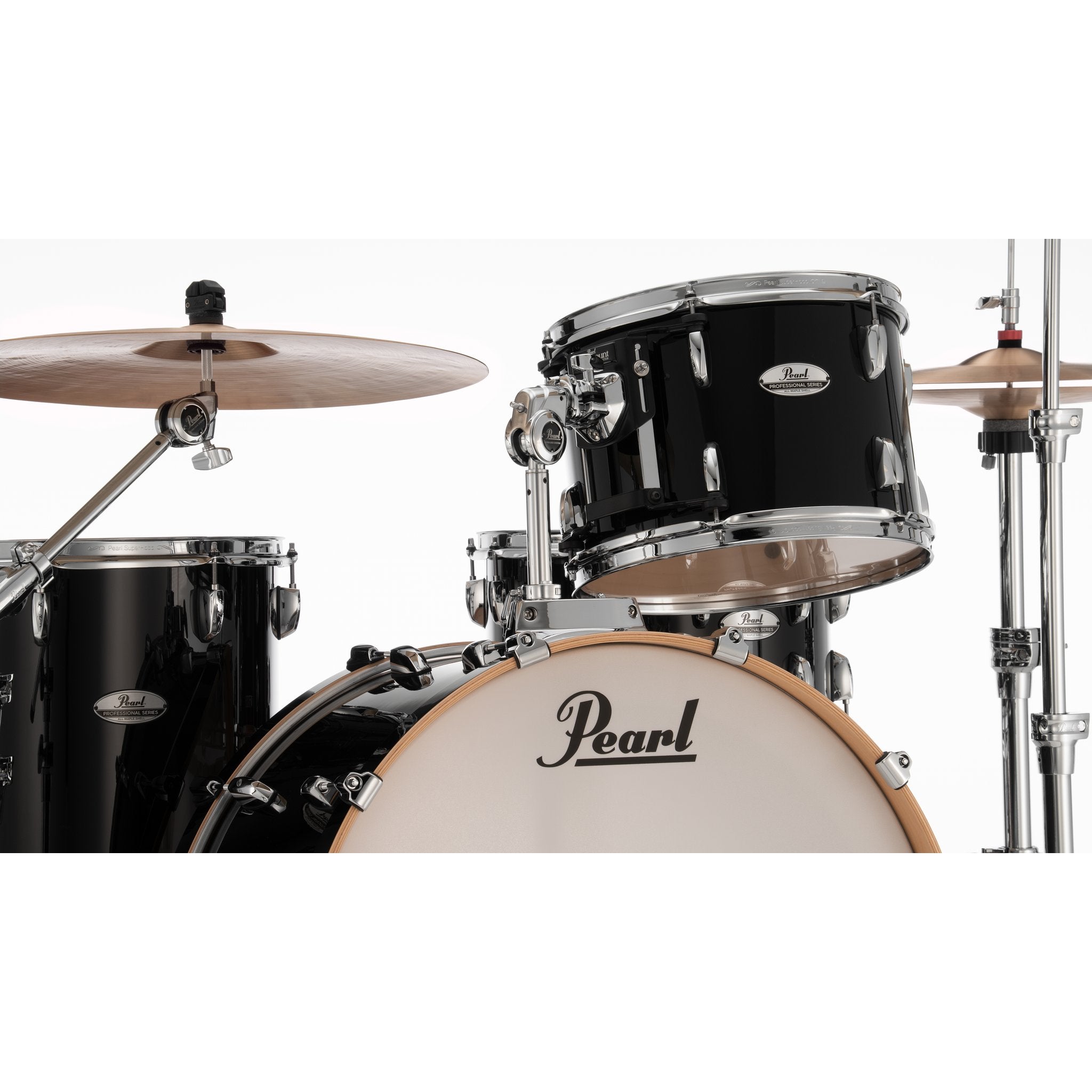 Pearl Professional 3-piece Maple Drum Set Shell Pack - 24" Bass Drum - Piano Black - Image 5