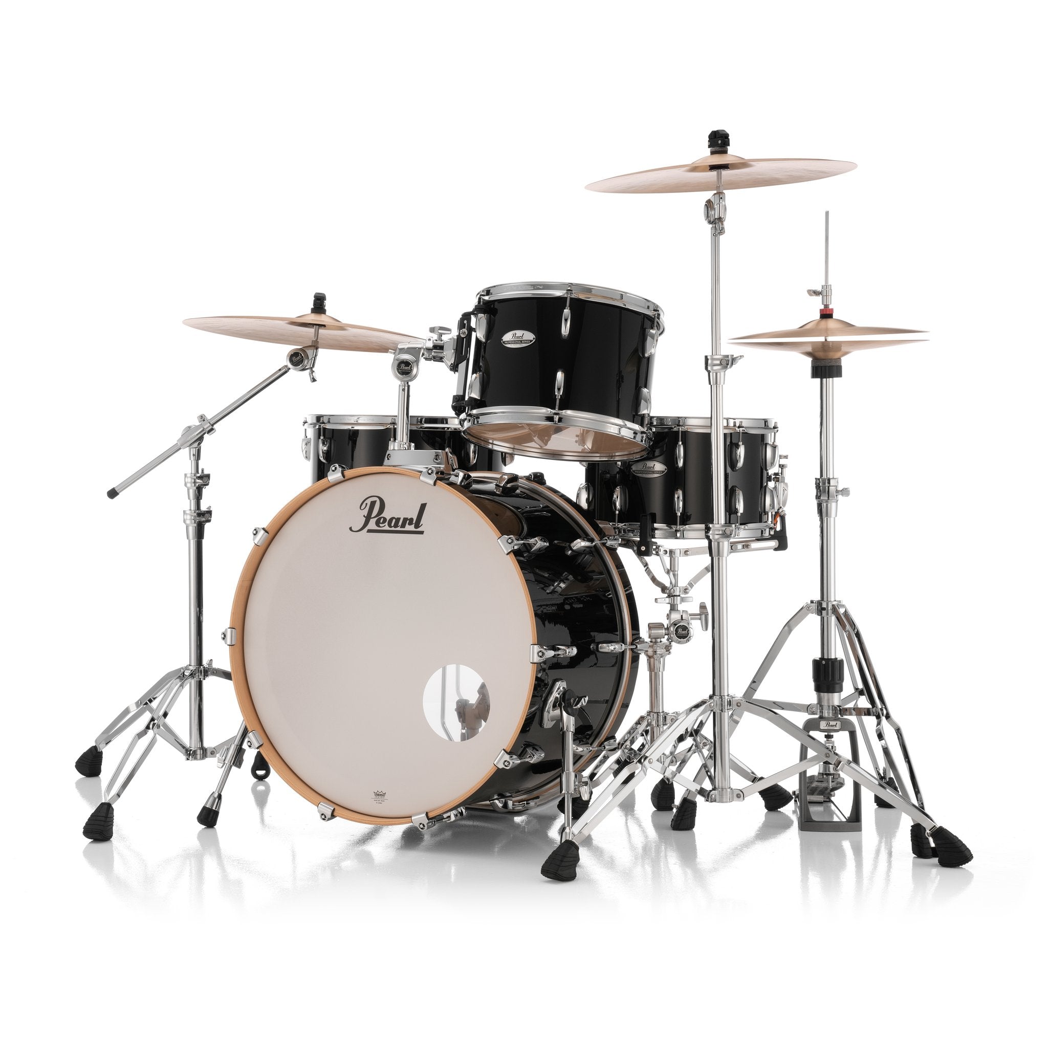 Pearl Professional 3-piece Maple Drum Set Shell Pack - 24" Bass Drum - Piano Black - Image 6