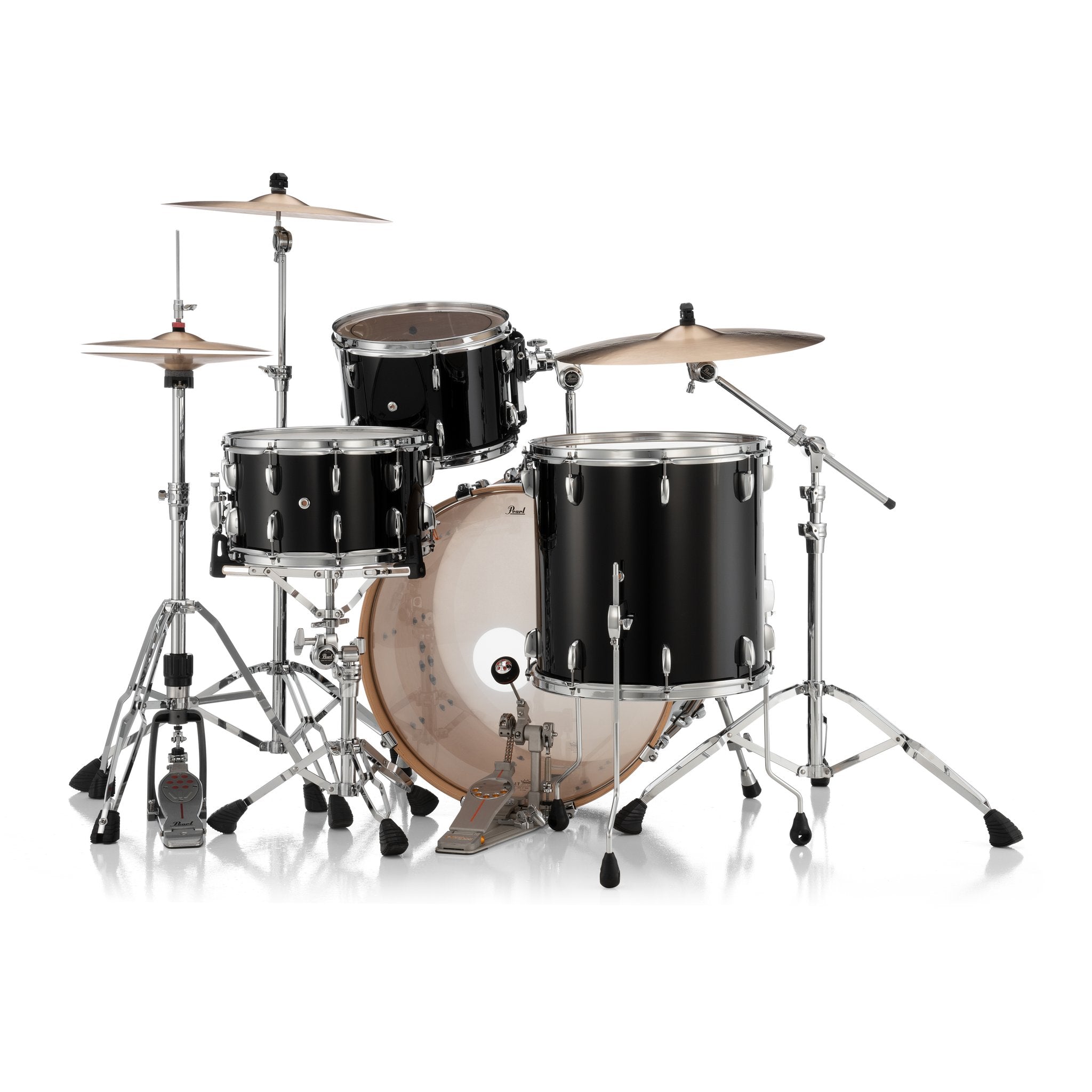 Pearl Professional 3-piece Maple Drum Set Shell Pack - 24" Bass Drum - Piano Black - Image 7