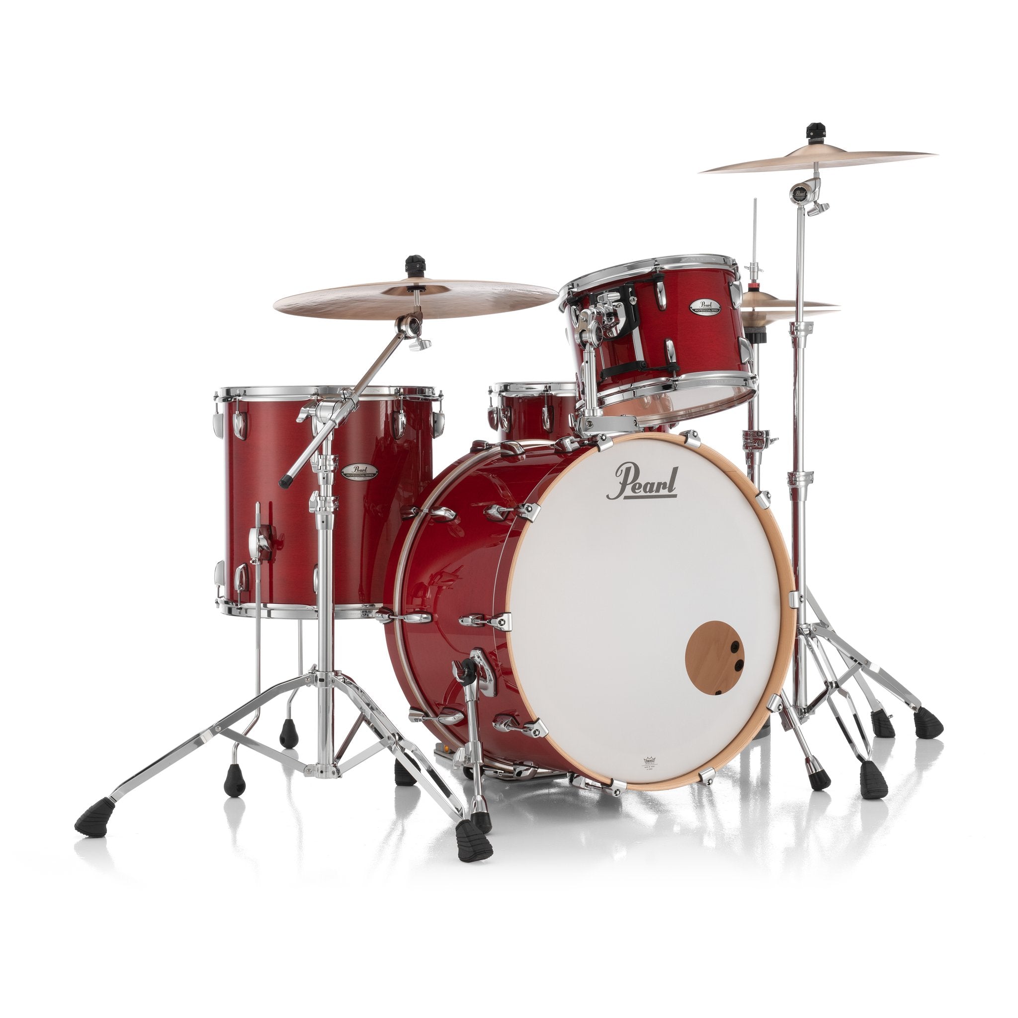 Pearl Professional 3-piece Maple Drum Set Shell Pack - 24" Bass Drum - Sequoia Red - Image 1