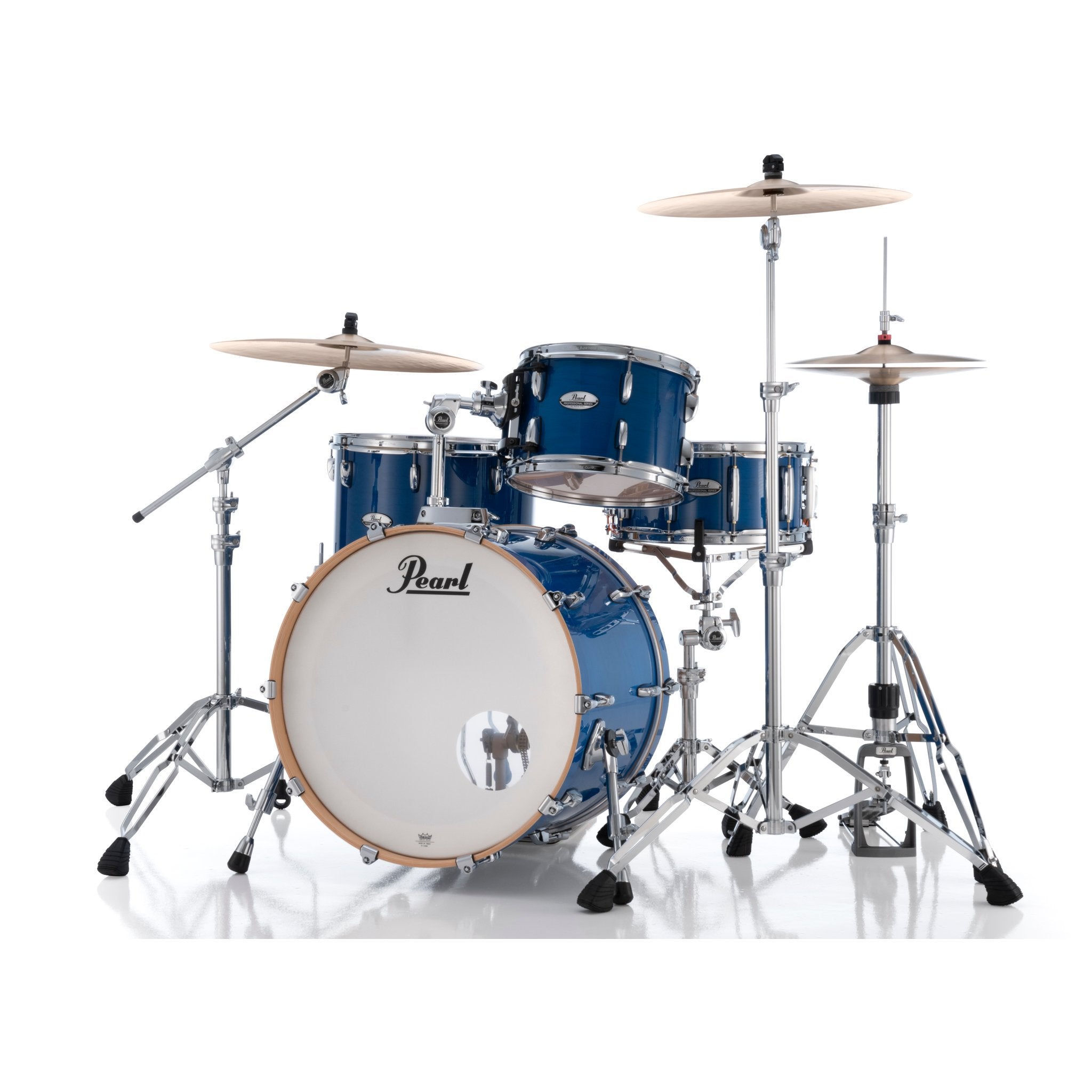 Pearl Professional 3-piece Maple Drum Set Shell Pack - 24" Bass Drum - Sheer Blue - Image 5