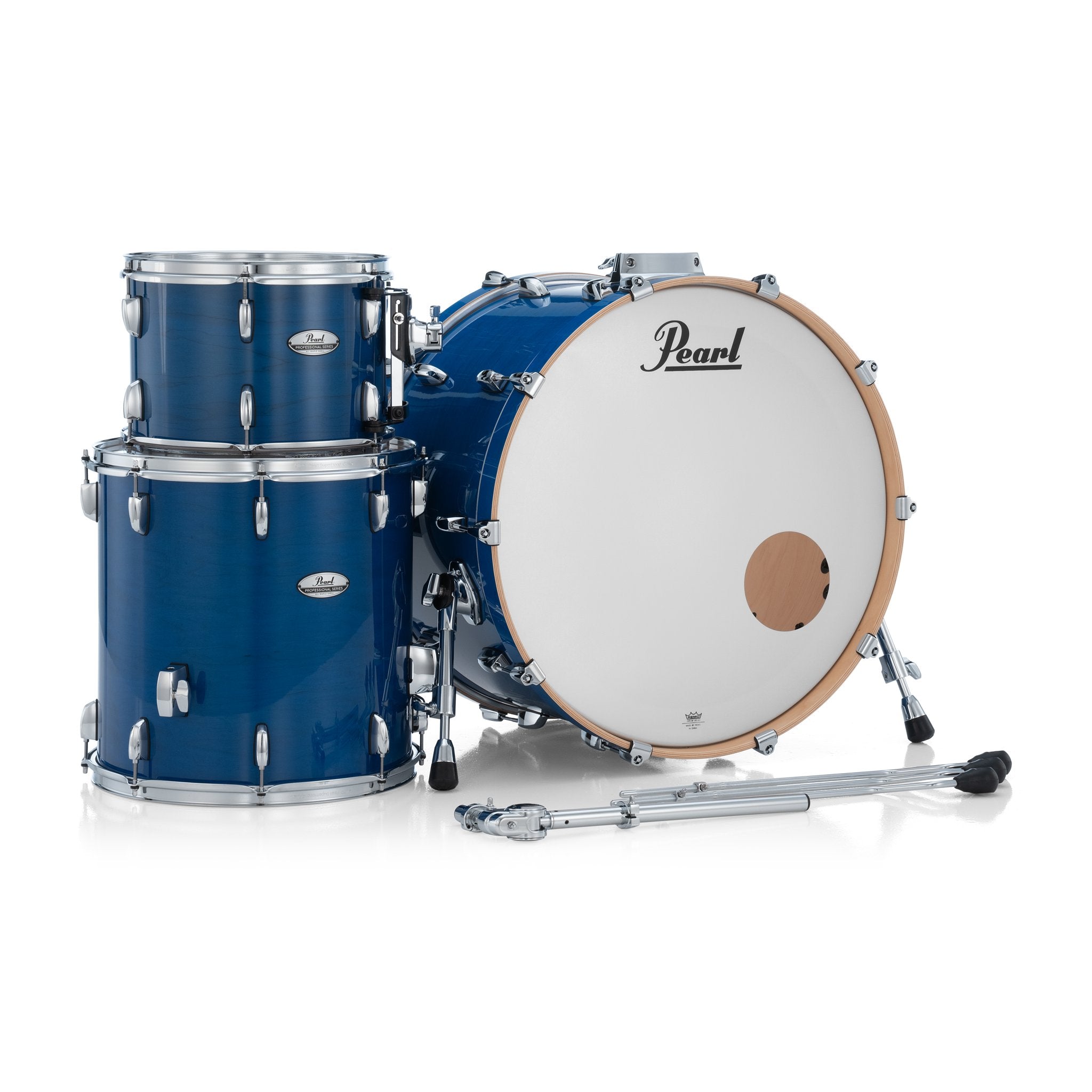 Pearl Professional 3-piece Maple Drum Set Shell Pack - 24" Bass Drum - Sheer Blue - Image 6