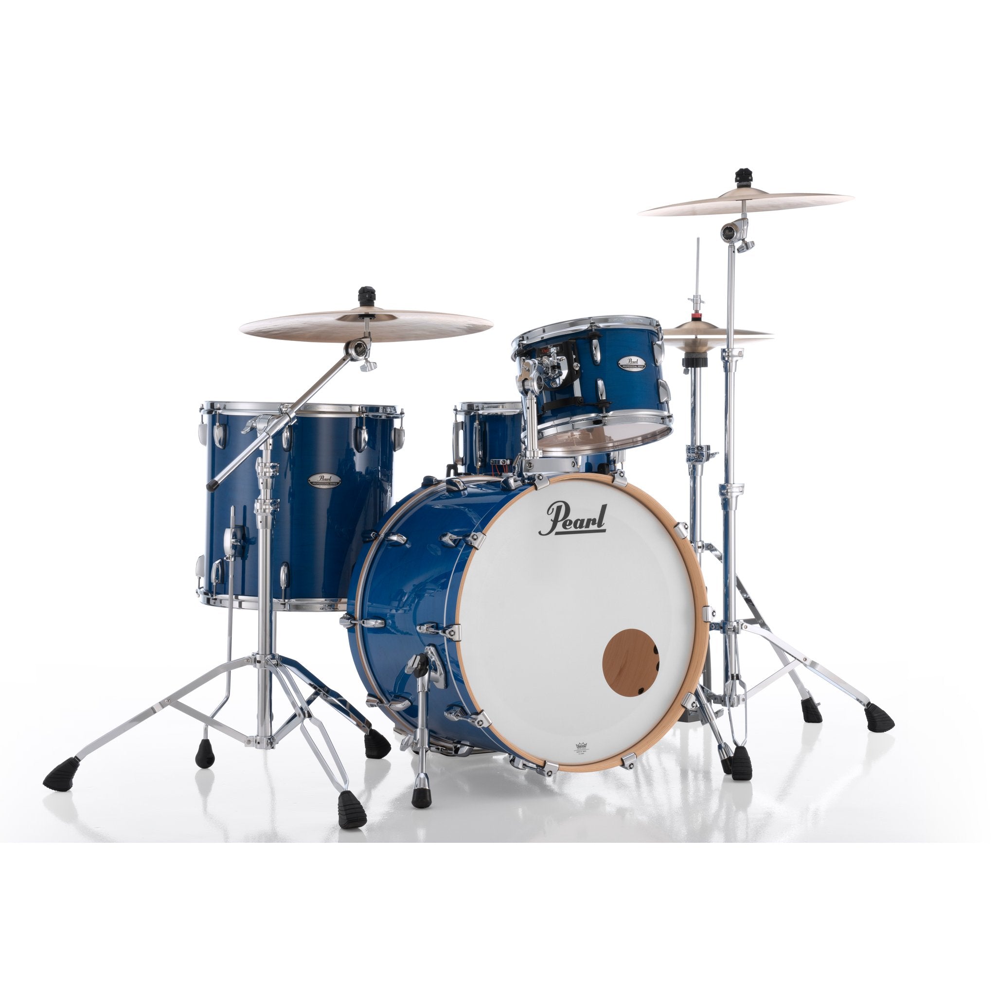 Pearl Professional 3-piece Maple Drum Set Shell Pack - 24" Bass Drum - Sheer Blue - Image 1