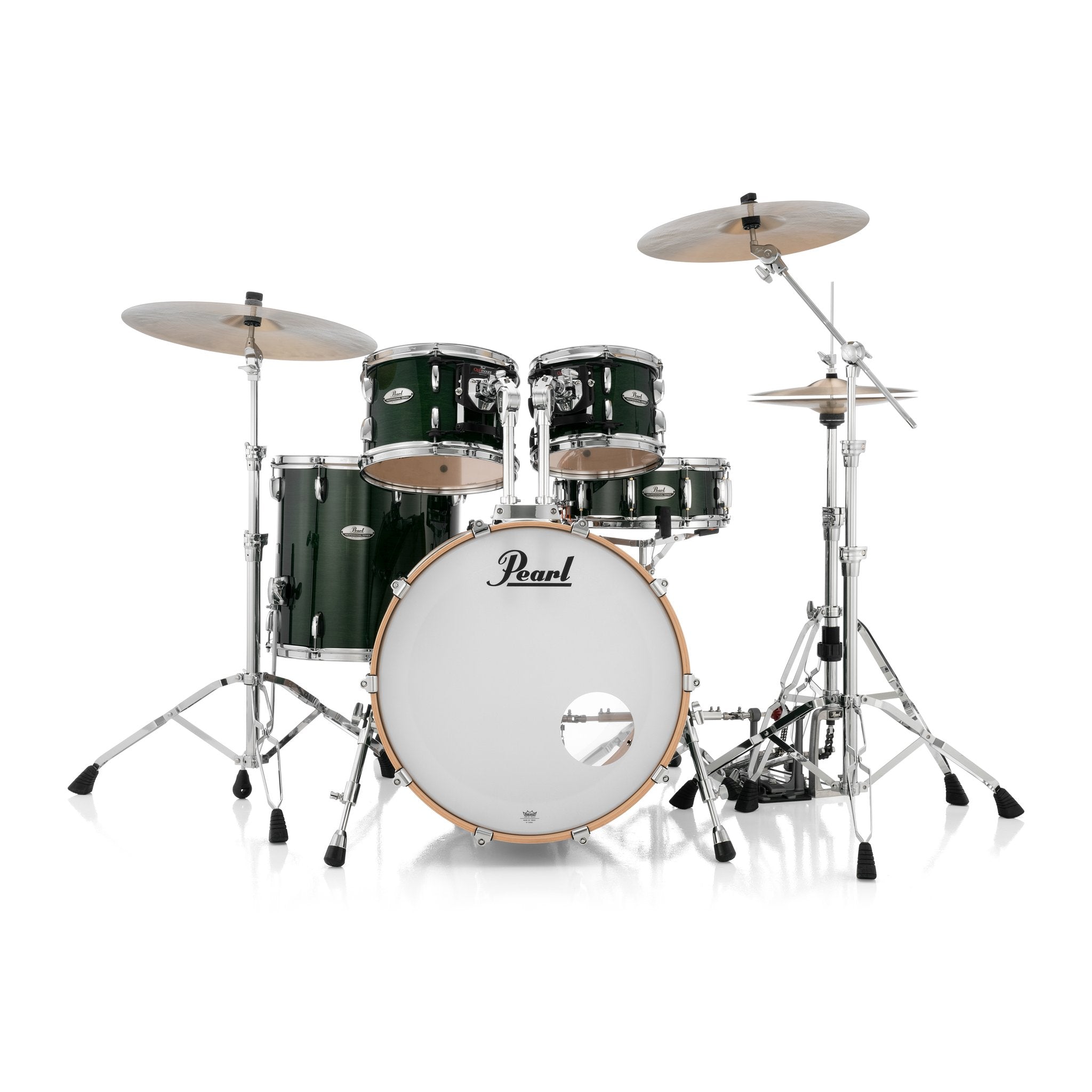 Pearl Professional 4-piece Maple Drum Set Shell Pack - 22" Bass Drum - Emerald Mist - Image 10