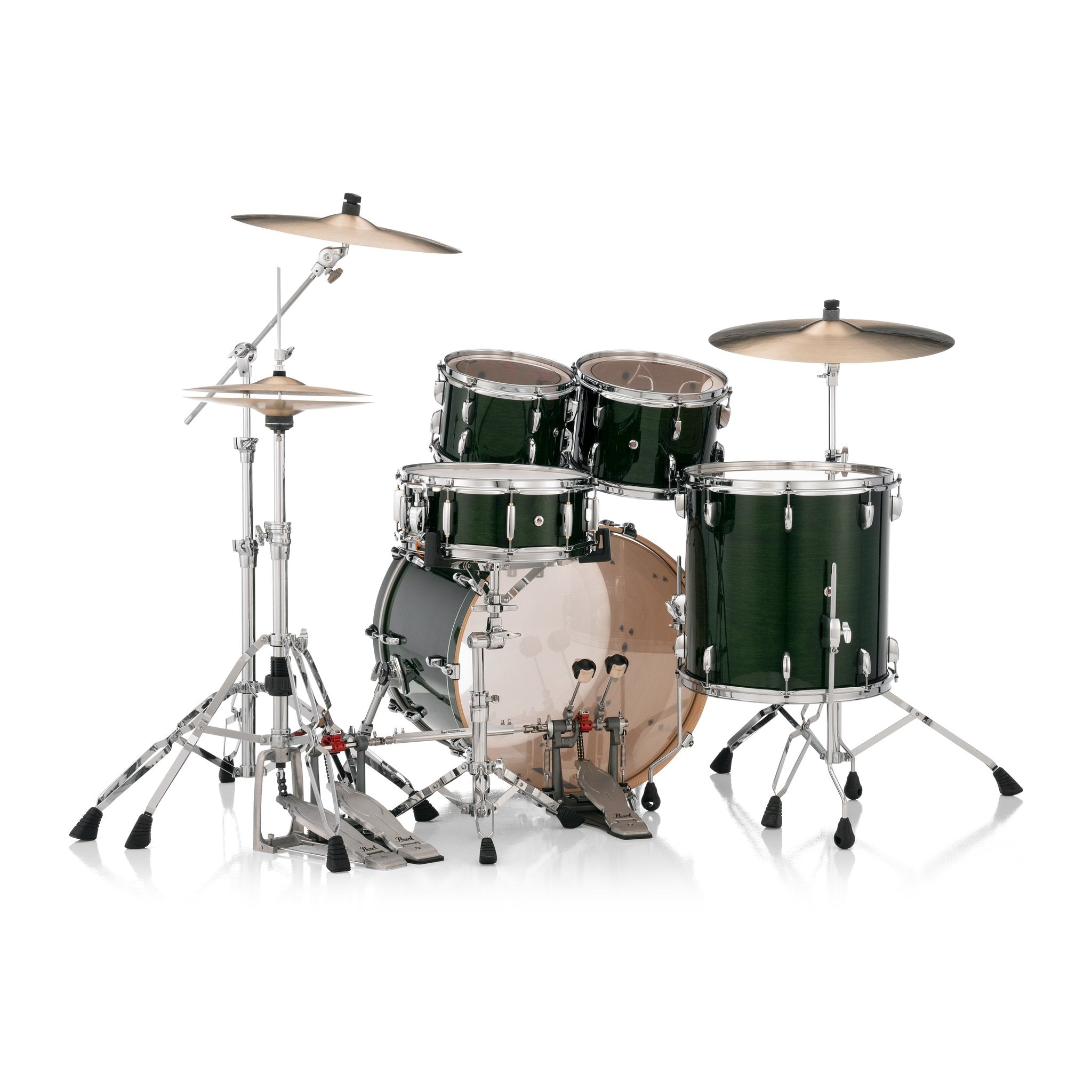 Pearl Professional 4-piece Maple Drum Set Shell Pack - 22" Bass Drum - Emerald Mist - Image 11