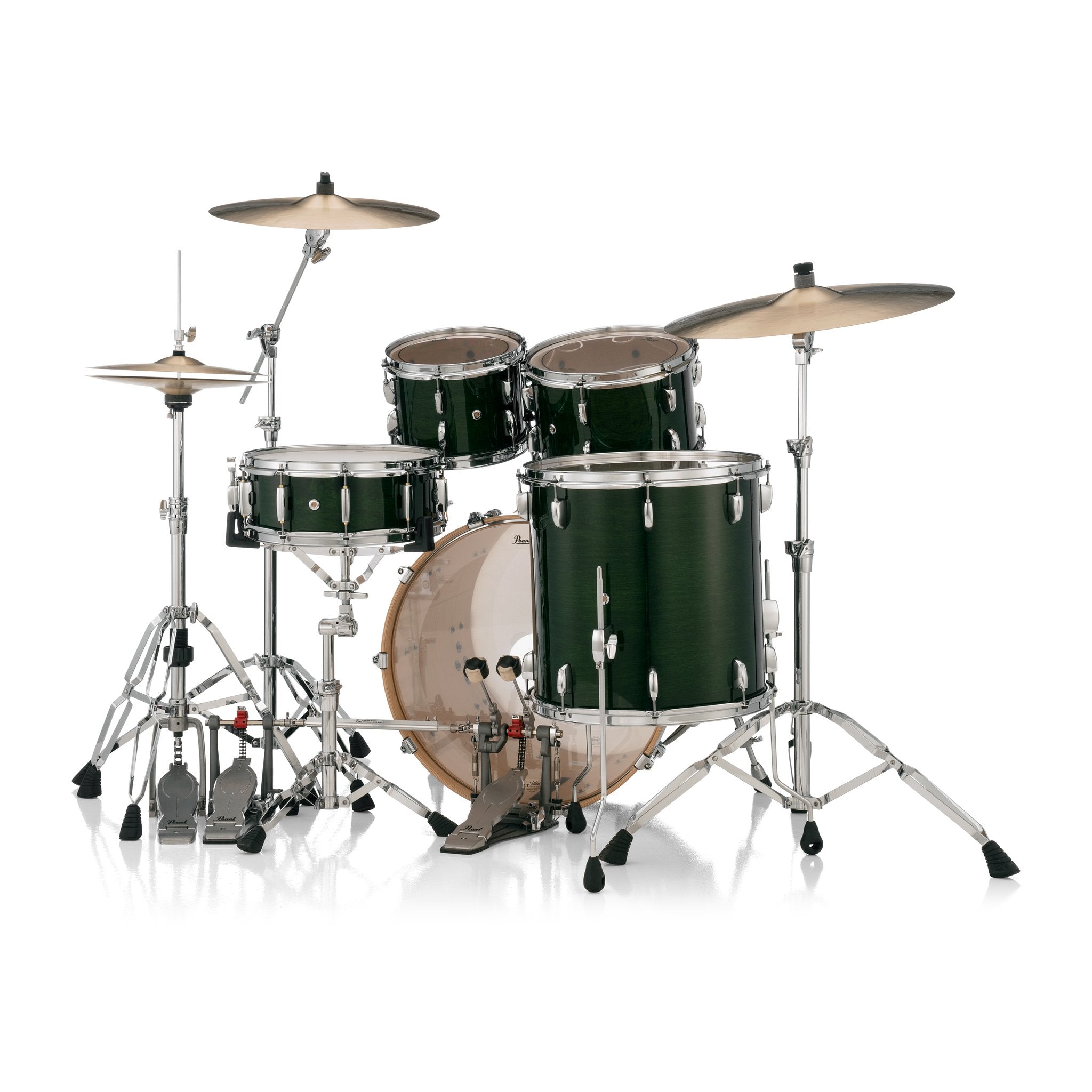 Pearl Professional 4-piece Maple Drum Set Shell Pack - 22" Bass Drum - Emerald Mist - Image 2