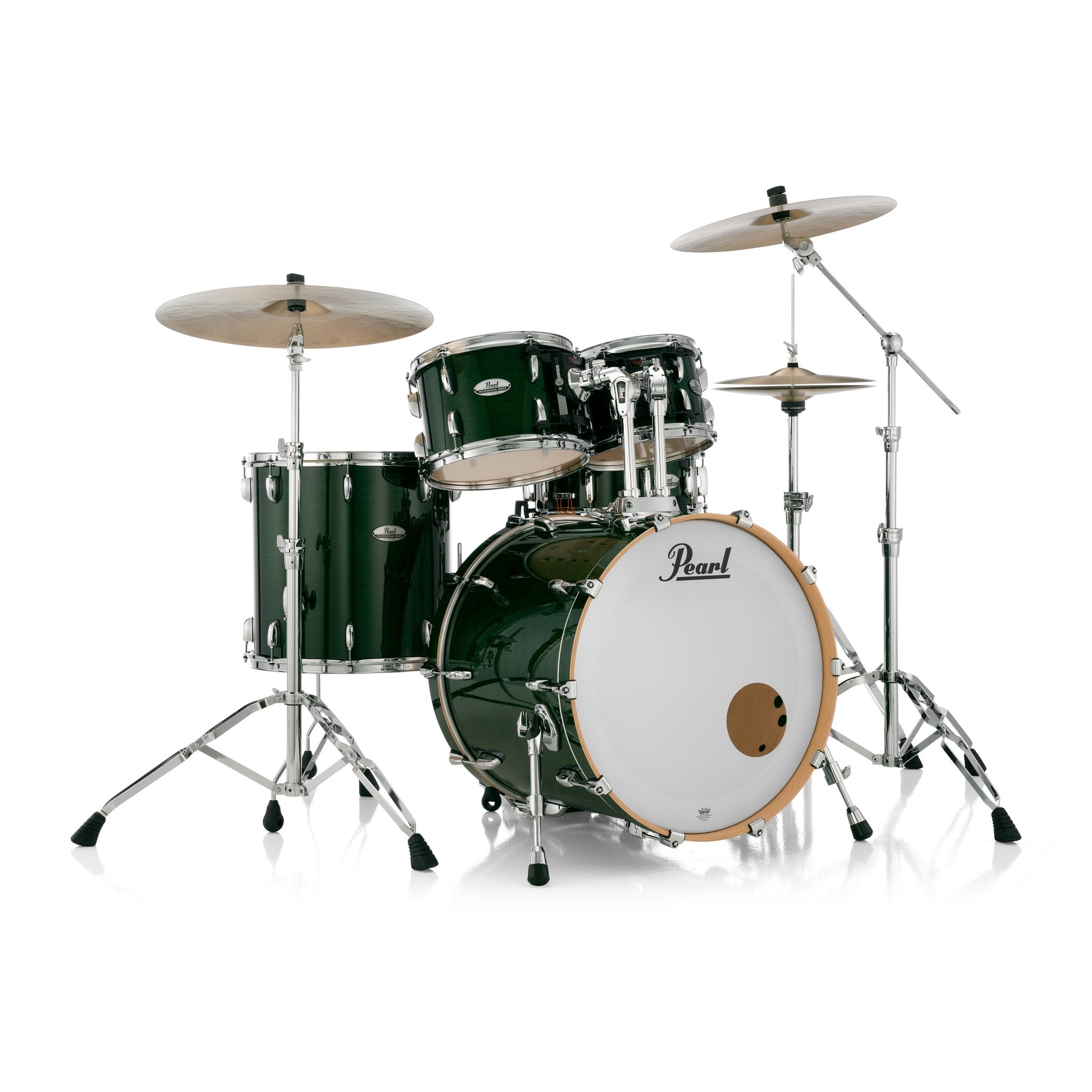 Pearl Professional 4-piece Maple Drum Set Shell Pack - 22" Bass Drum - Emerald Mist - Image 8