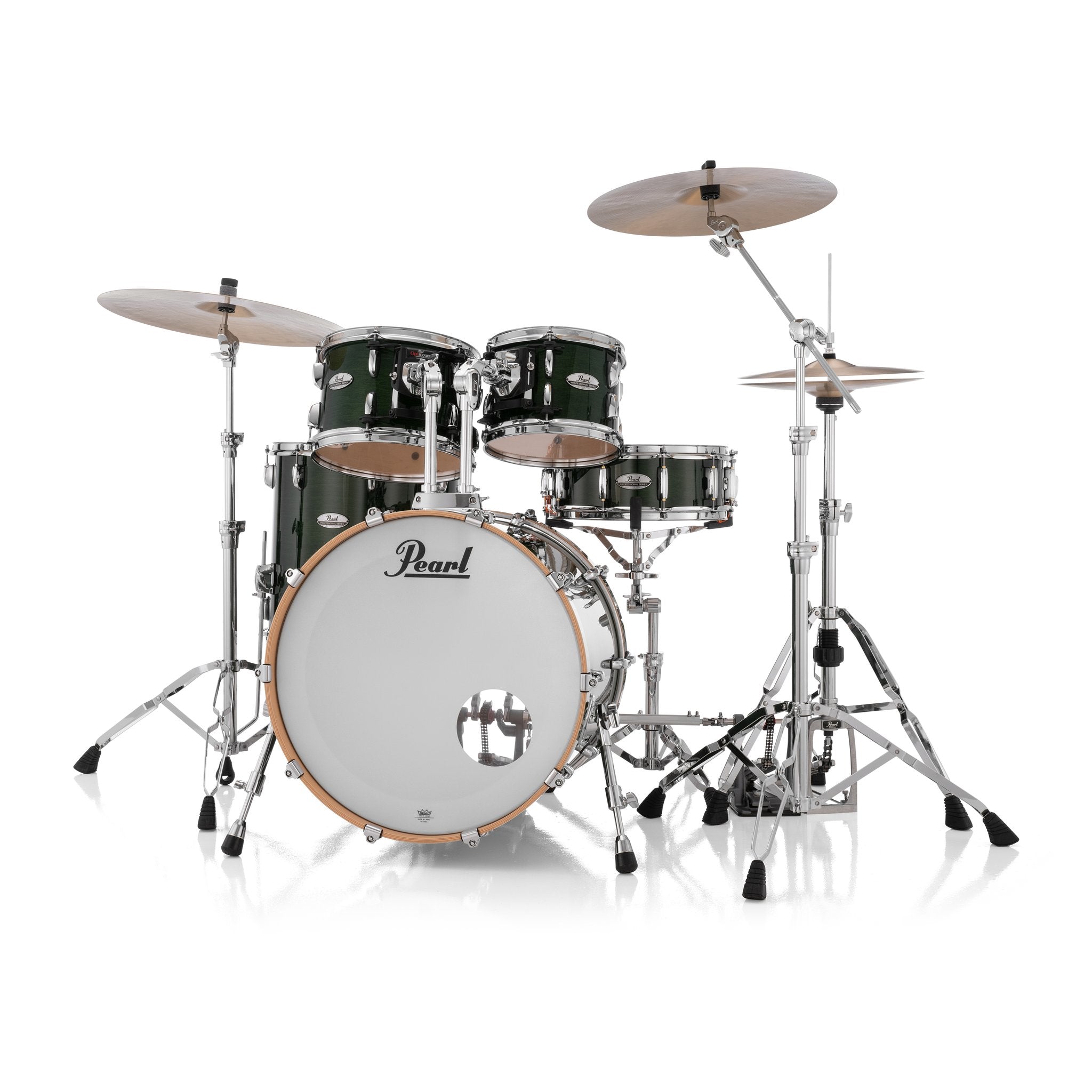 Pearl Professional 4-piece Maple Drum Set Shell Pack - 22" Bass Drum - Emerald Mist - Image 9