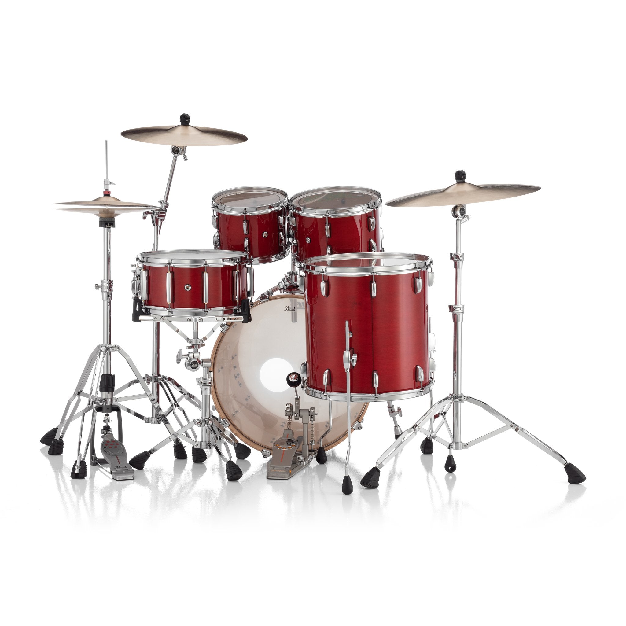 Pearl Professional 4-piece Maple Drum Set Shell Pack - 22" Bass Drum - Sequoia Red - Image 3