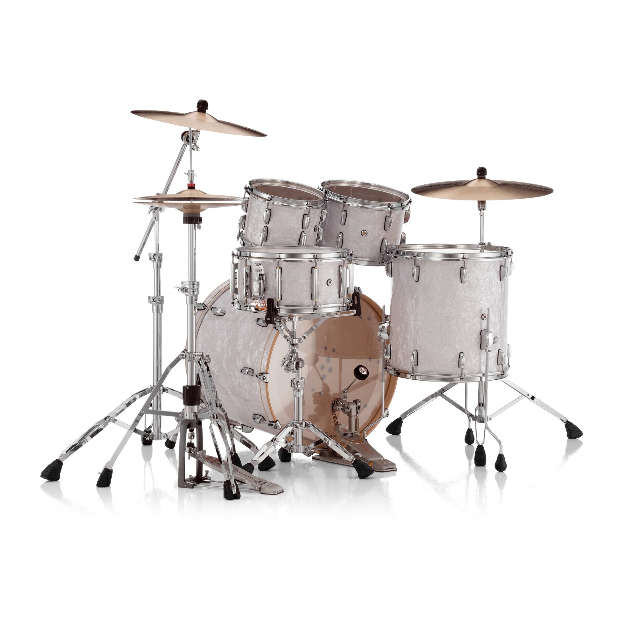 Pearl Professional 4-piece Maple Drum Set Shell Pack - 22" Bass Drum - White Marine Pearl - Image 5