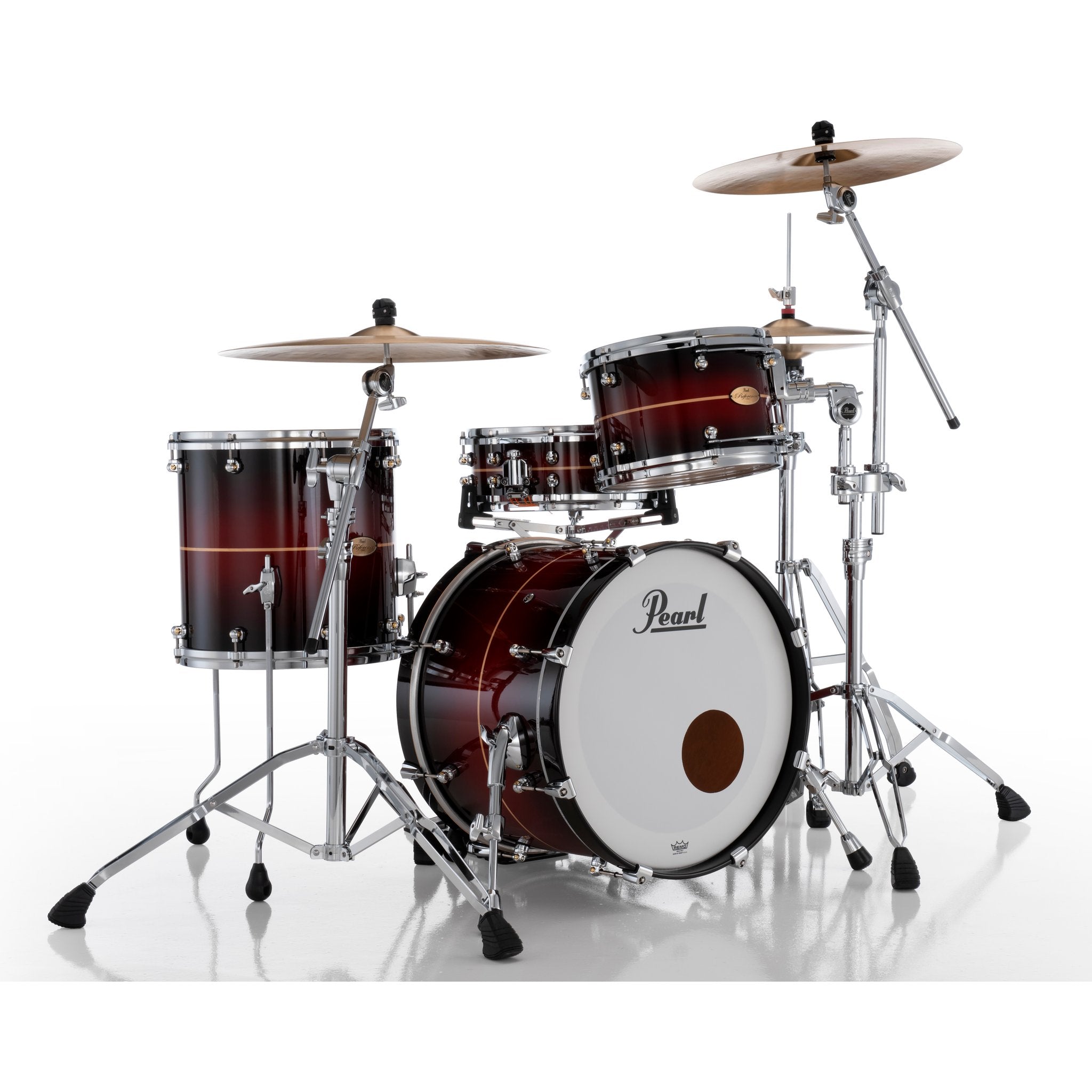 Pearl Reference One 3-piece Drum Set Shell Pack - 20" Bass Drum - 7/8" Tom Mount - Natural Banded Redburst - Image 7