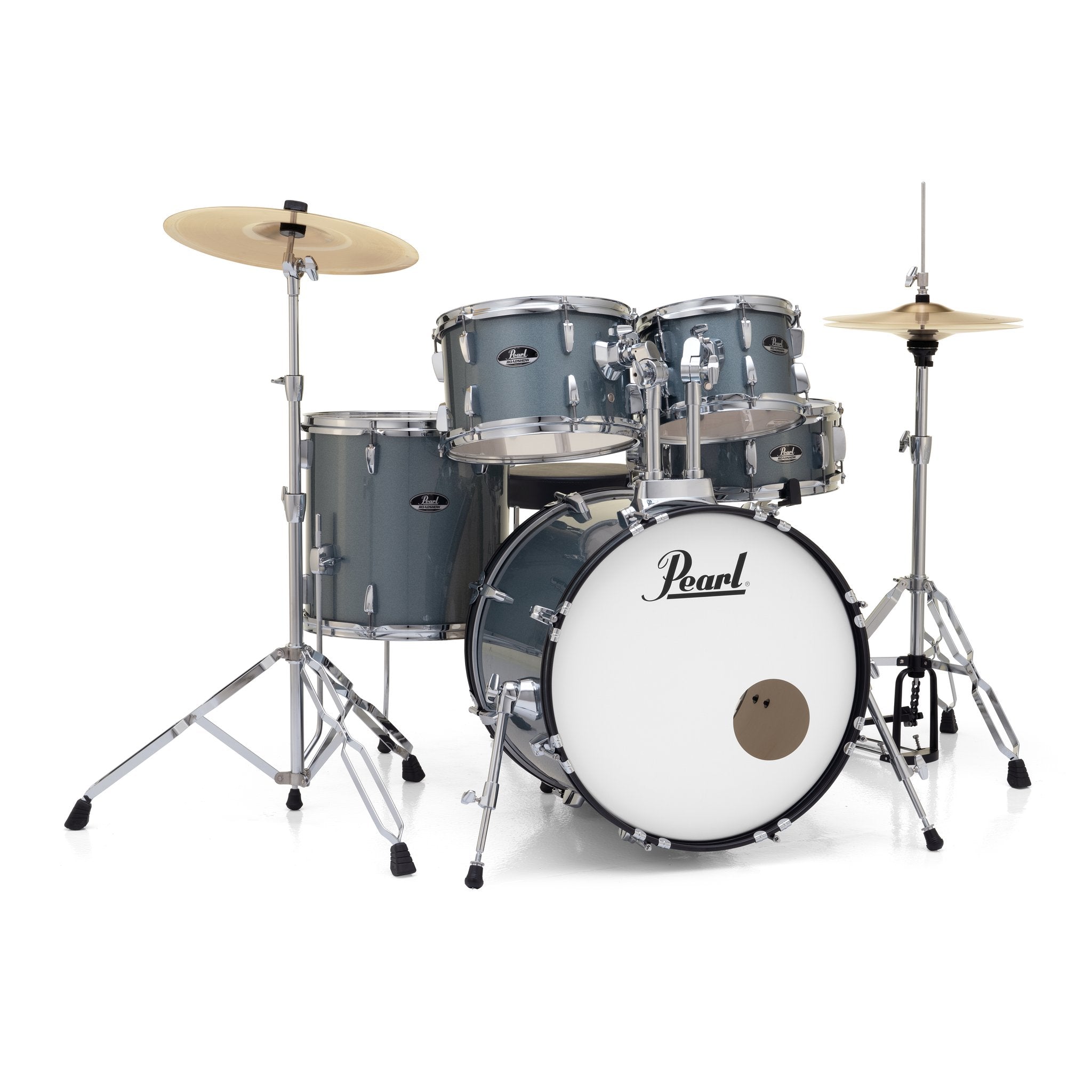 Pearl Roadshow 5-piece Drum Set with Hardware and Cymbals - 22" Bass Drum Charcoal Metallic RS525SC/C706