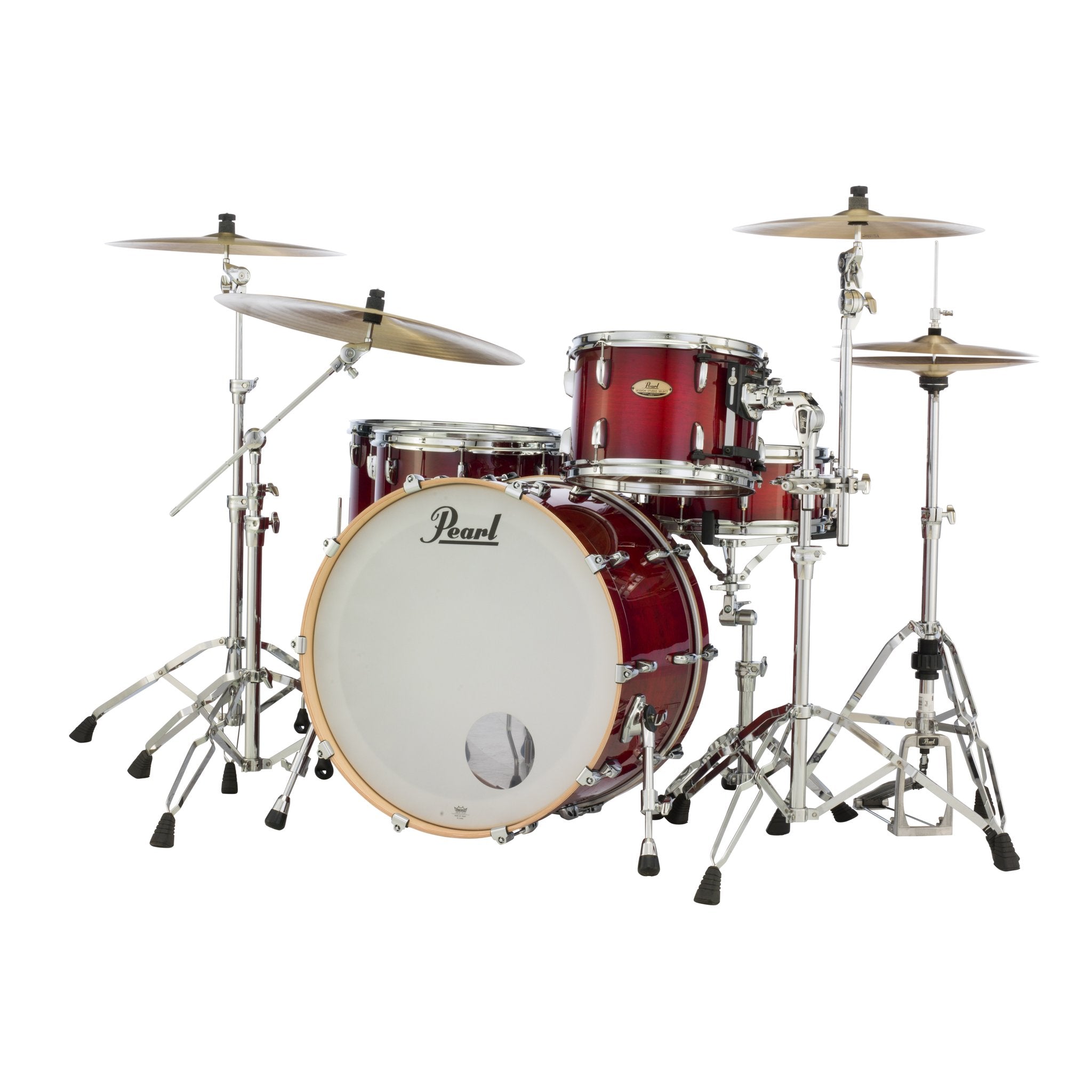 Pearl Session Studio Select 3-piece Drum Set Shell Pack - 24" Bass Drum - Antique Crimson Burst - Image 3