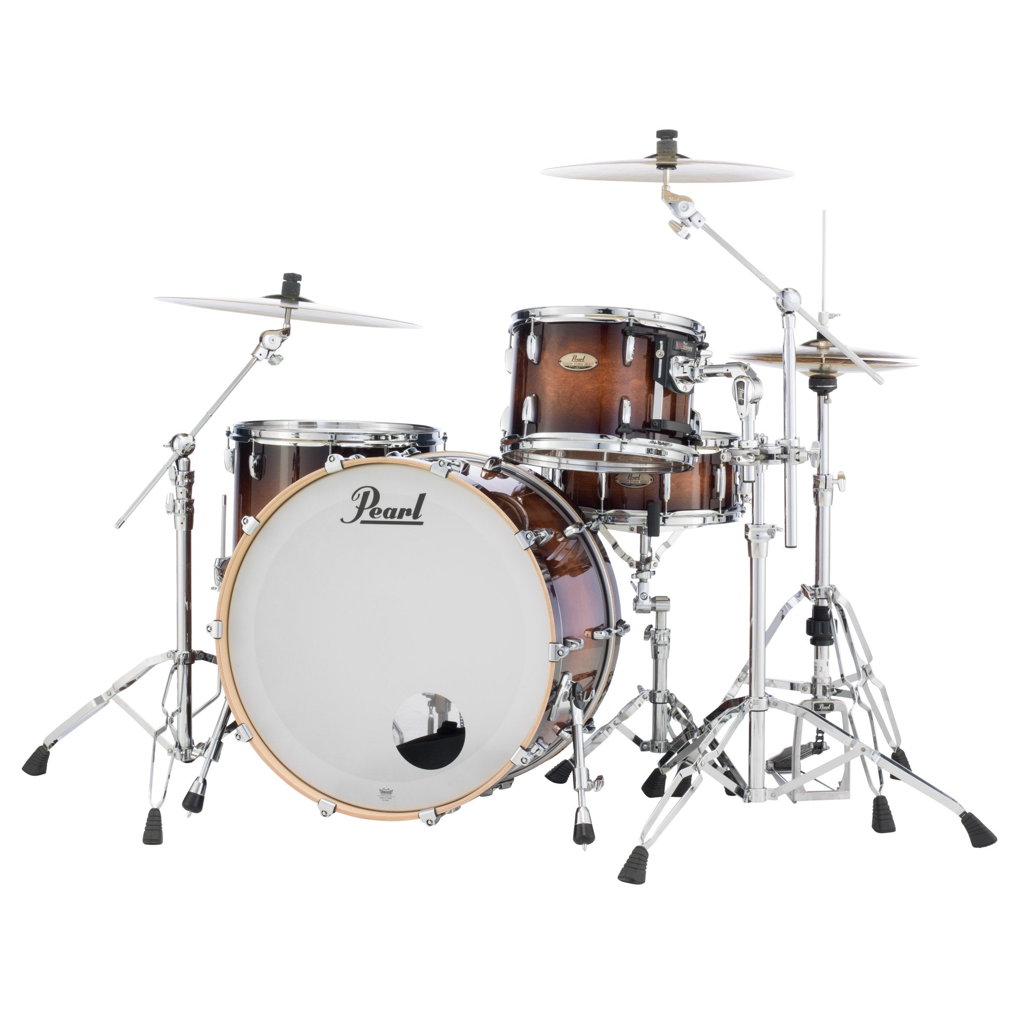 Pearl Session Studio Select 3-piece Drum Set Shell Pack - 24" Bass Drum - Gloss Barnwood Brown - Image 3