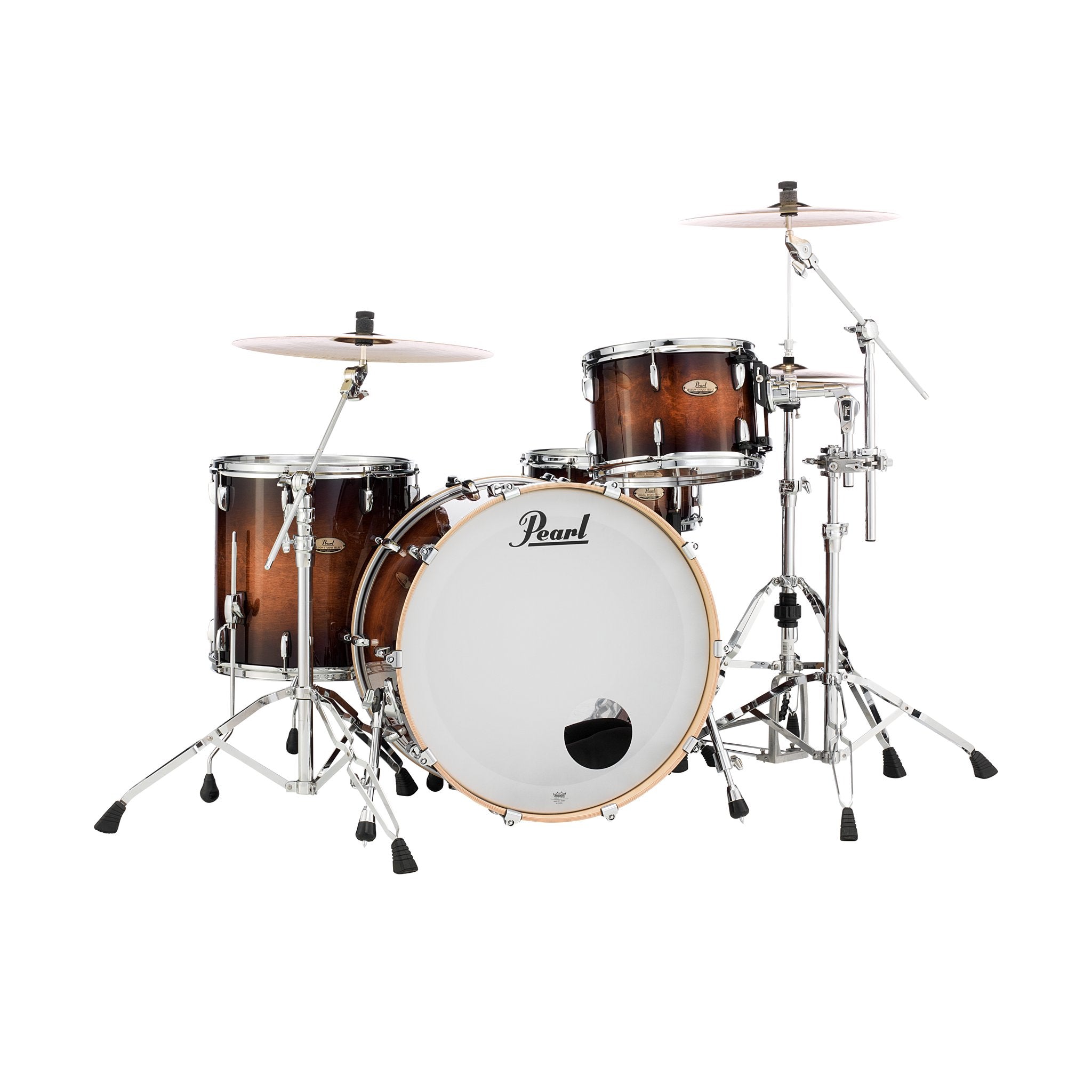 Pearl Session Studio Select 3-piece Drum Set Shell Pack - 24" Bass Drum - Gloss Barnwood Brown - Image 4