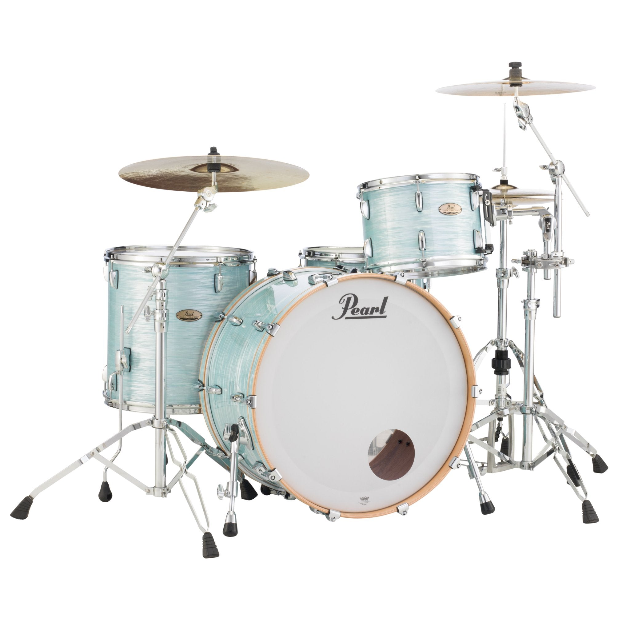 Pearl Session Studio Select 3-piece Drum Set Shell Pack - 24" Bass Drum - Ice Blue Oyster - Image 2