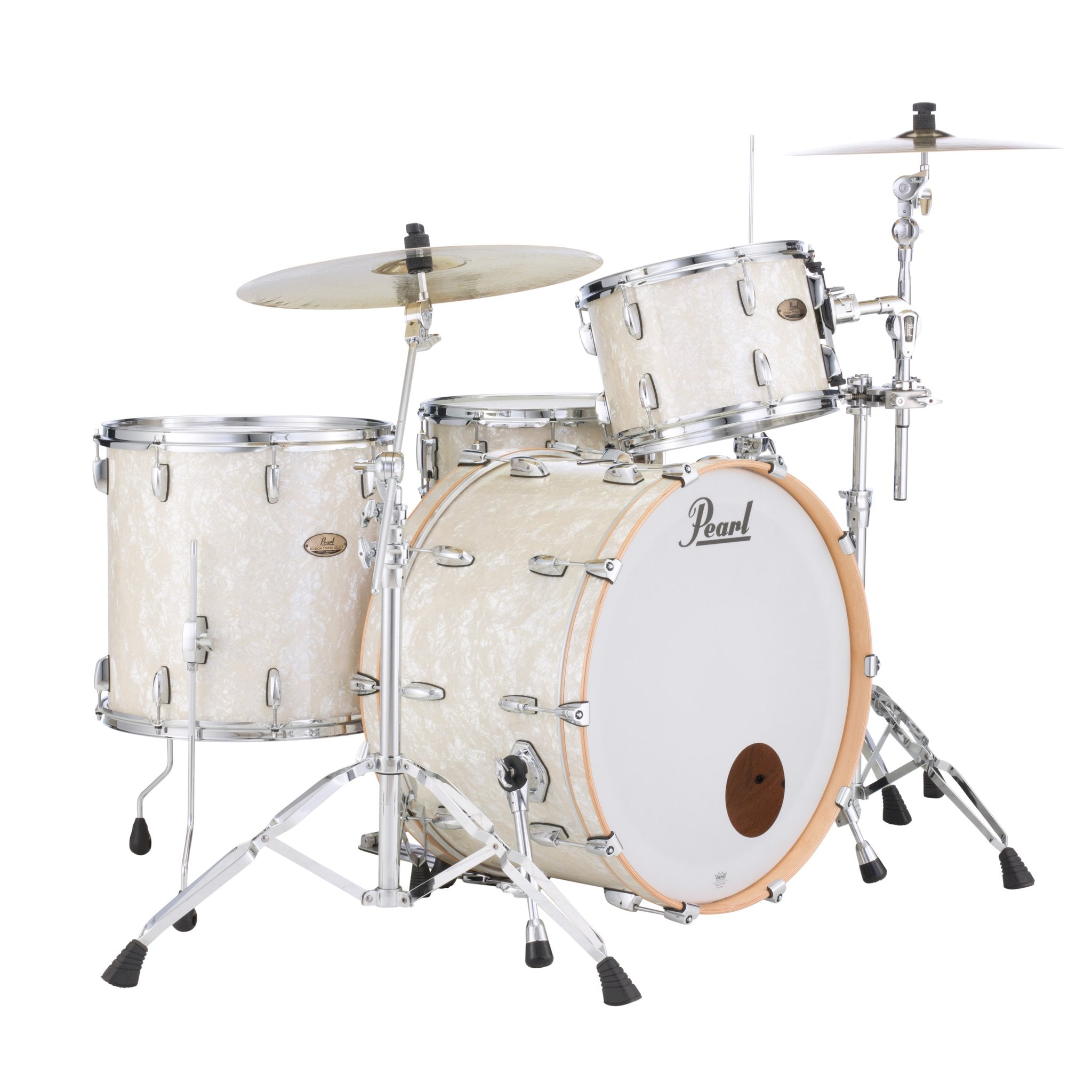 Pearl Session Studio Select 3-piece Drum Set Shell Pack - 24" Bass Drum - Nicotine White Marine Pearl - Image 4