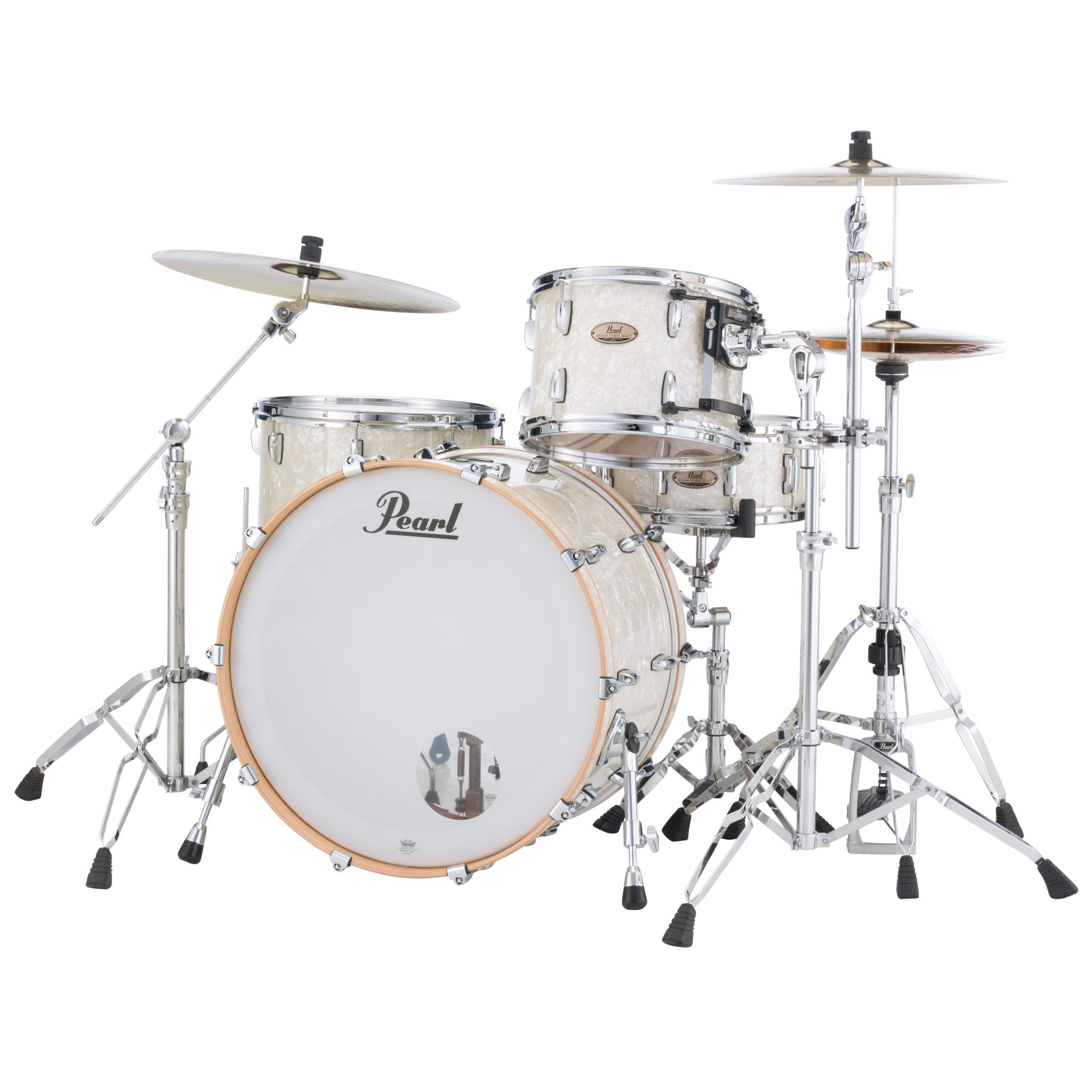 Pearl Session Studio Select 3-piece Drum Set Shell Pack - 24" Bass Drum - Nicotine White Marine Pearl - Image 5