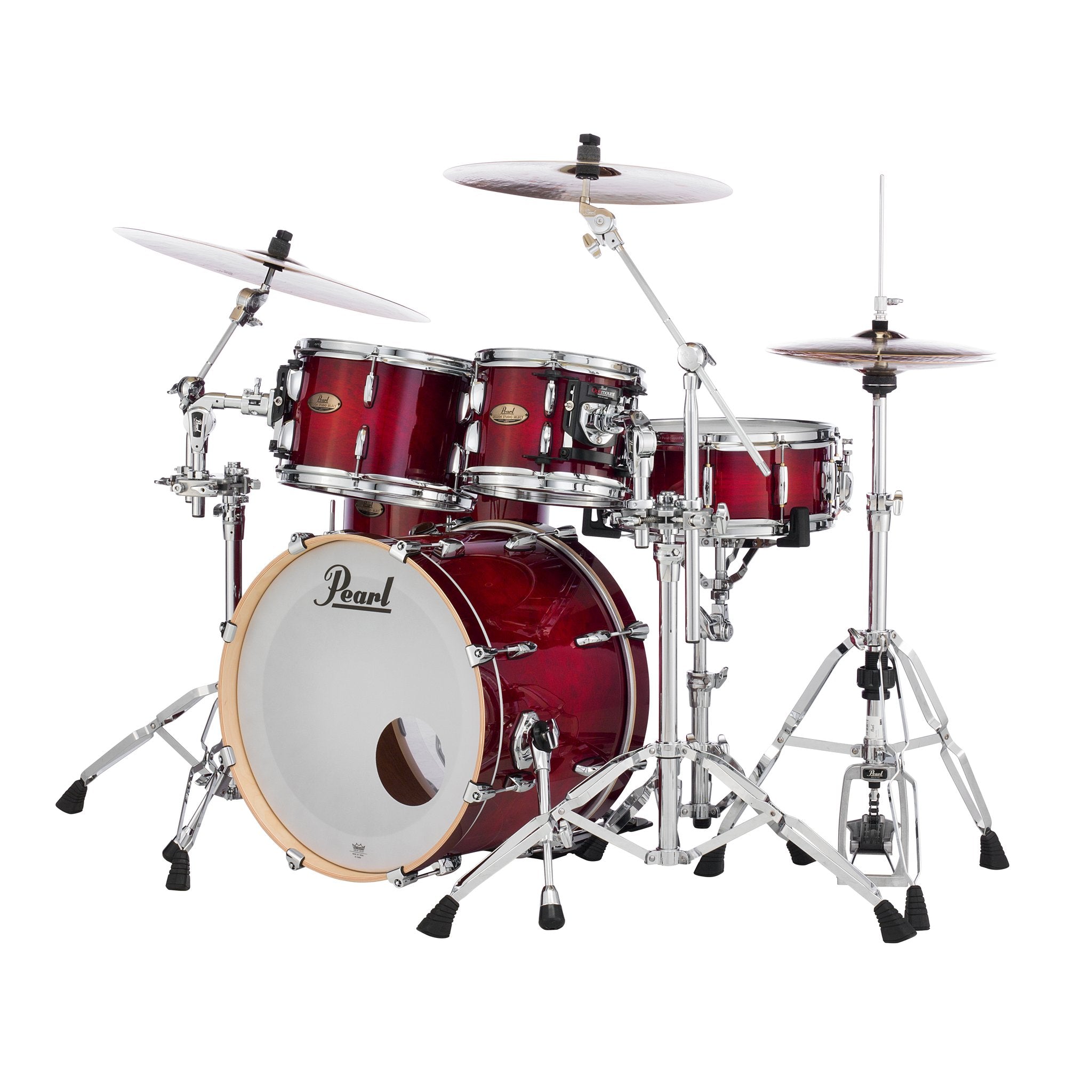 Pearl Session Studio Select 4-piece Drum Set Shell Pack - 20" Bass Drum - Antique Crimson Burst - Image 3