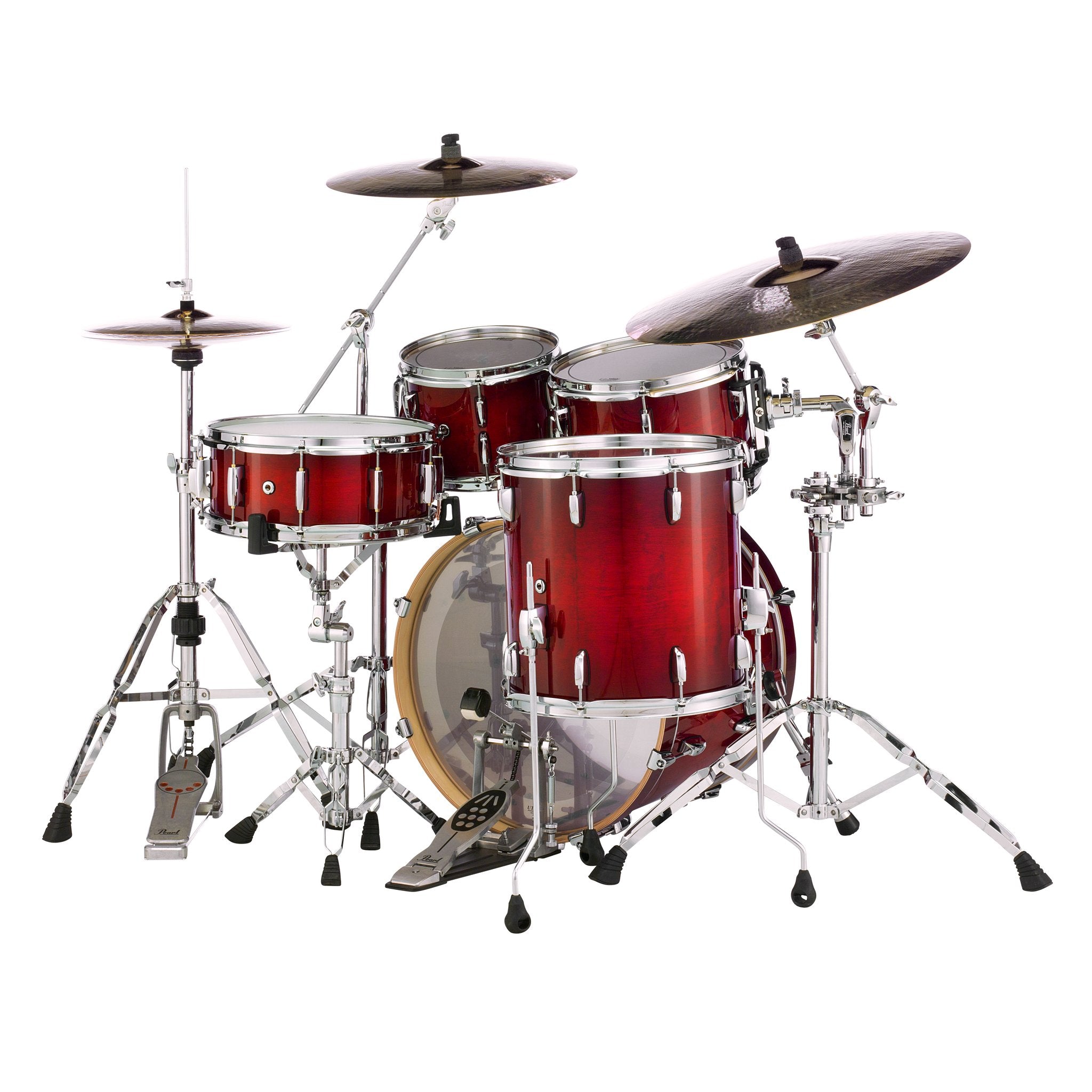 Pearl Session Studio Select 4-piece Drum Set Shell Pack - 20" Bass Drum - Antique Crimson Burst - Image 4