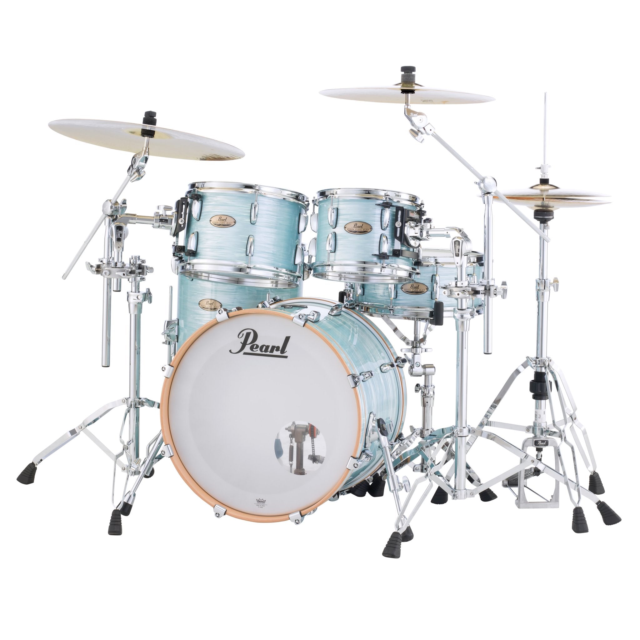 Pearl Session Studio Select 4-piece Drum Set Shell Pack - 20" Bass Drum - Ice Blue Oyster - Image 4