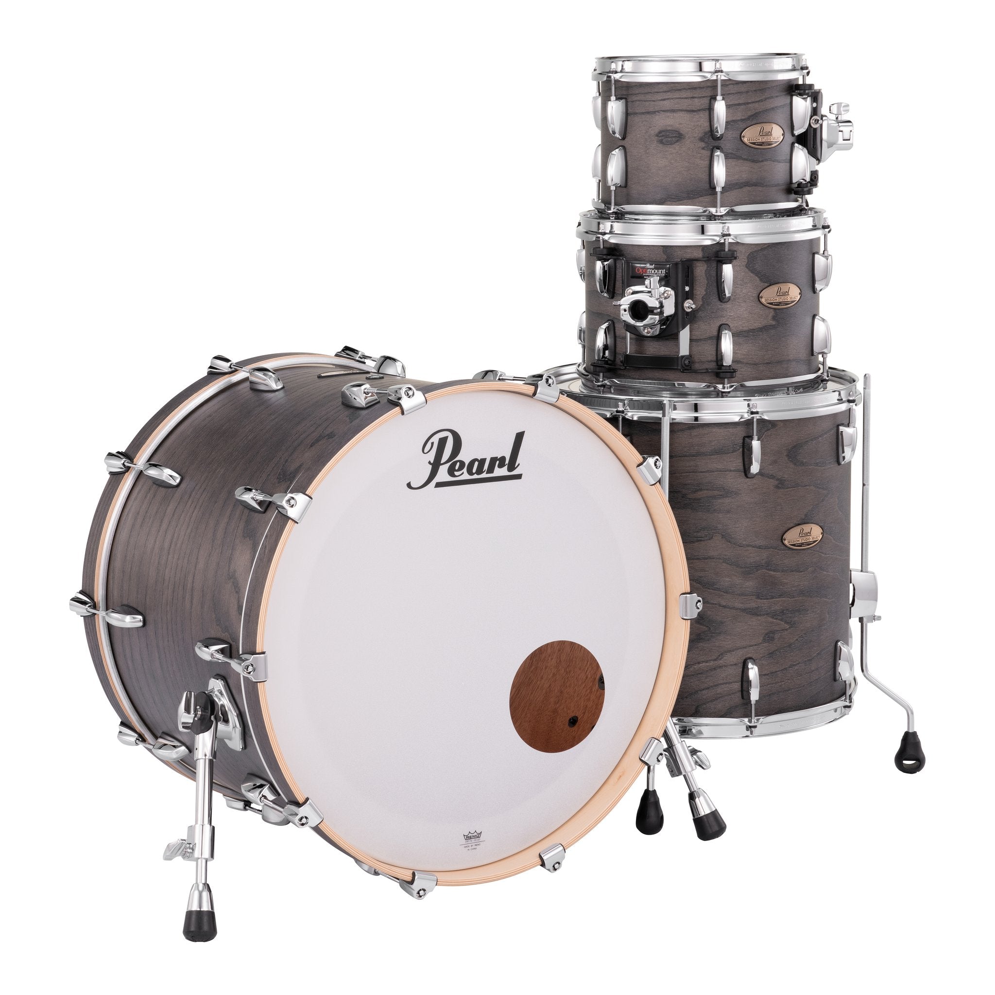 Pearl Session Studio Select 4-piece Drum Set Shell Pack - 22" Bass Drum - Black Satin Ash