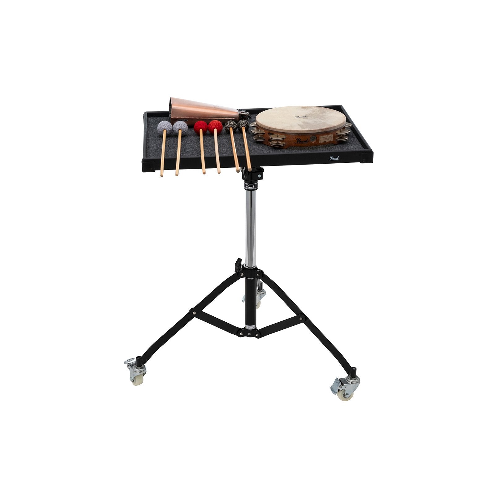 パーカッション テーブル ( トレイ ) LP と pearl Pearl Trap Table With Casters - 18x24 | Steve Weiss Music