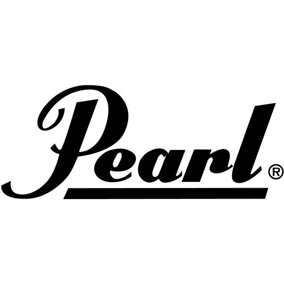 Pearl Vinyl Cut Logo Sticker for Drum Shell - Black - 7.25x3 (Snare)