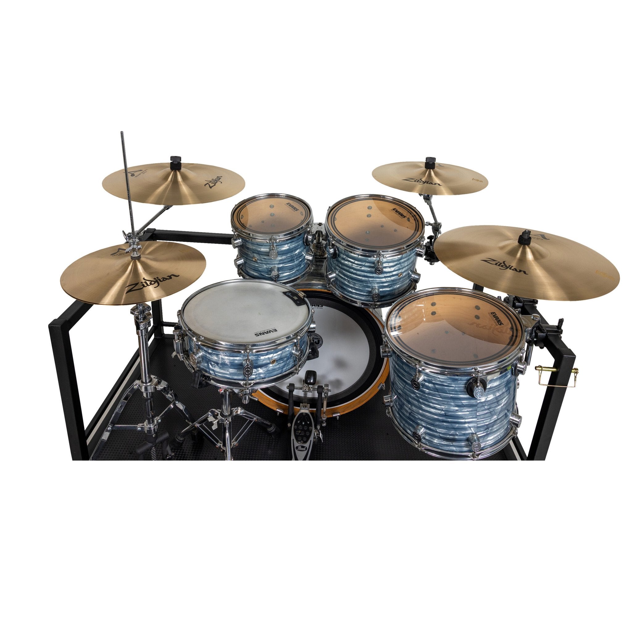 Performance Carts Drum Set Cart PCD-100 with Kit Rear View