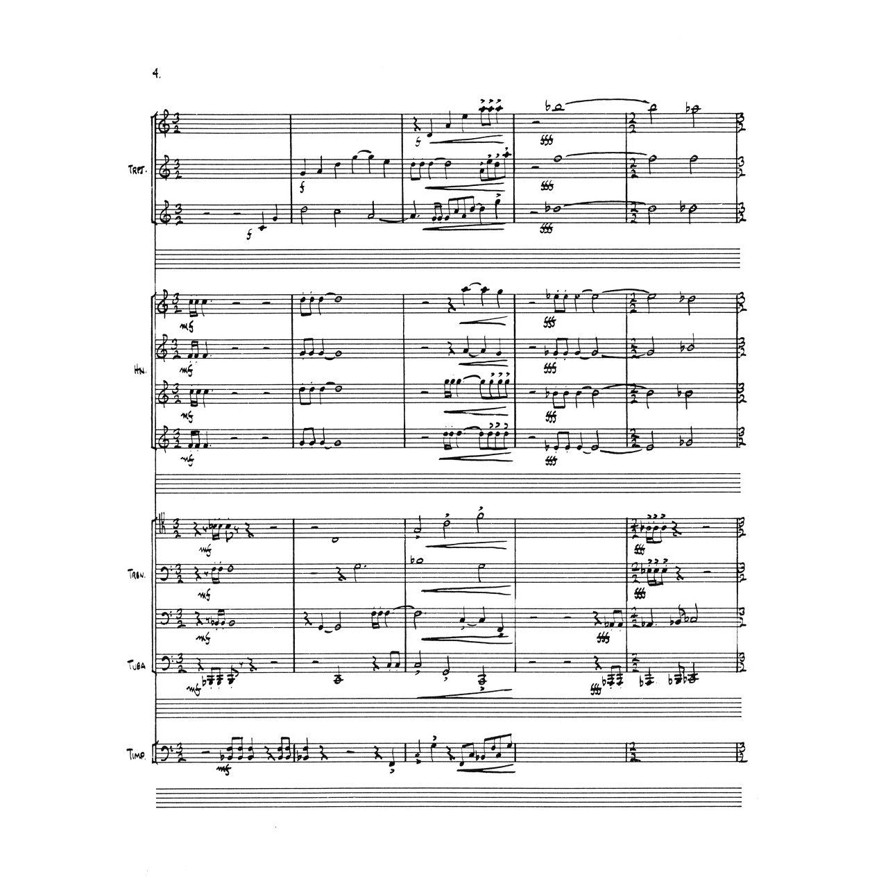 Peter Tanner Concerto for Timpani and Brass score sample Page
