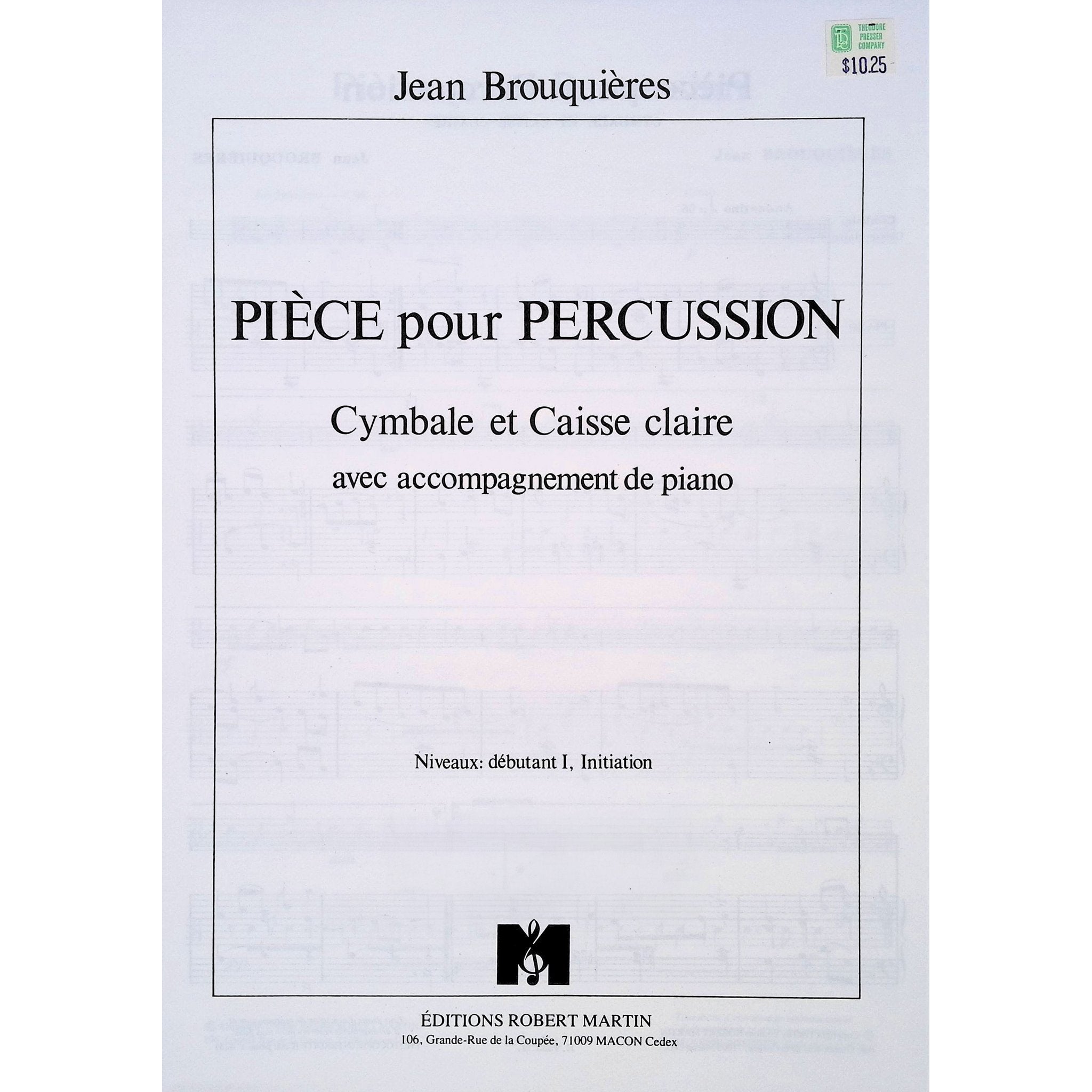 Piece for Percussion by Jean Brouquieres