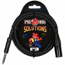 Pig Hog 5' Balanced Cable  1/4" TRS(M) - XLR(M)