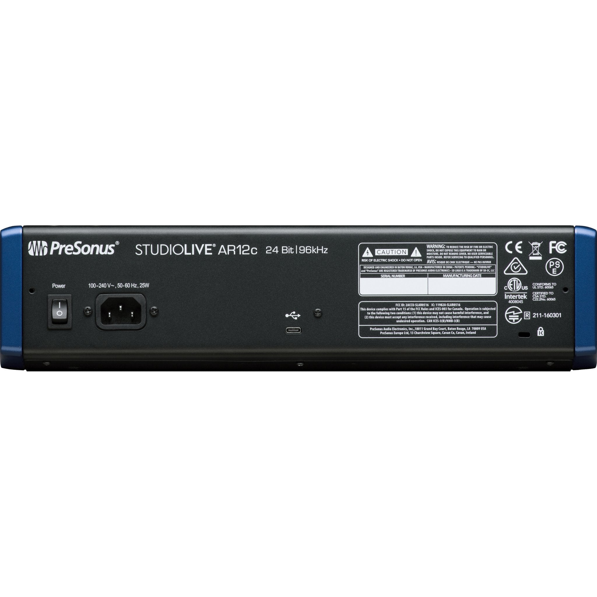 PreSonus StudioLive AR12c 14 Channel Mixer and USB Audio Interface