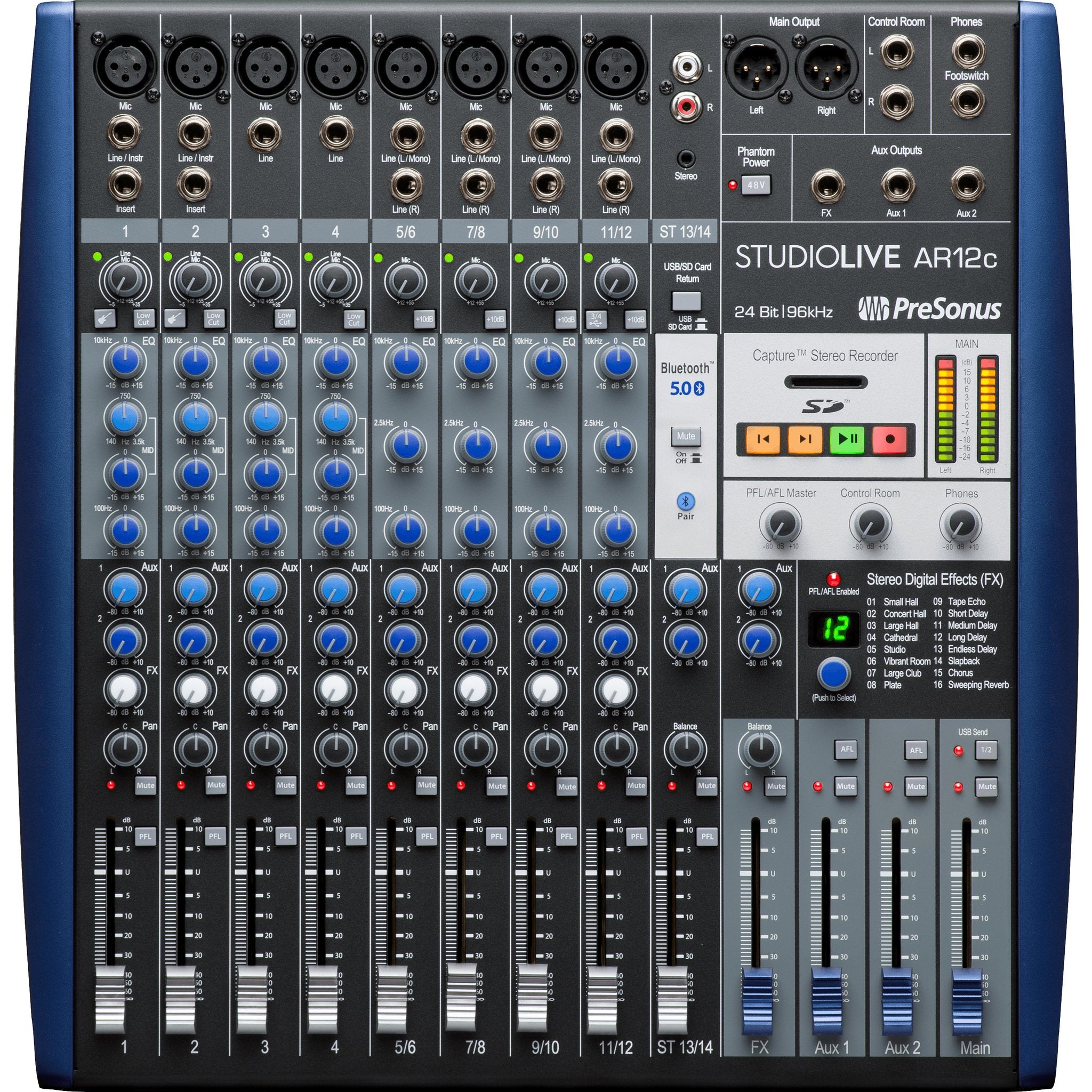 PreSonus StudioLive AR12c 14 Channel Mixer and USB Audio Interface