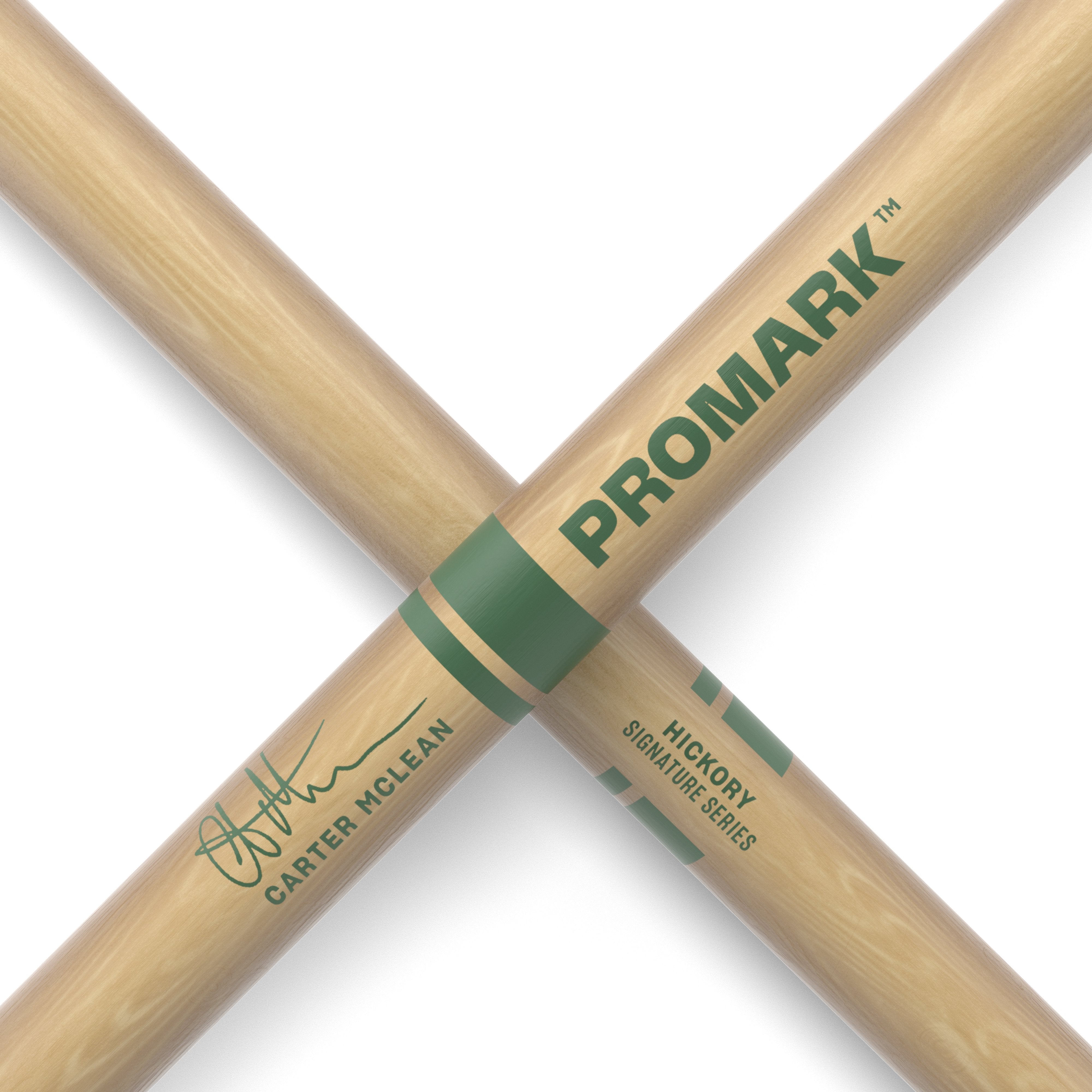 Promark Carter McLean Hickory Drumsticks - Wood Tip - Image 5