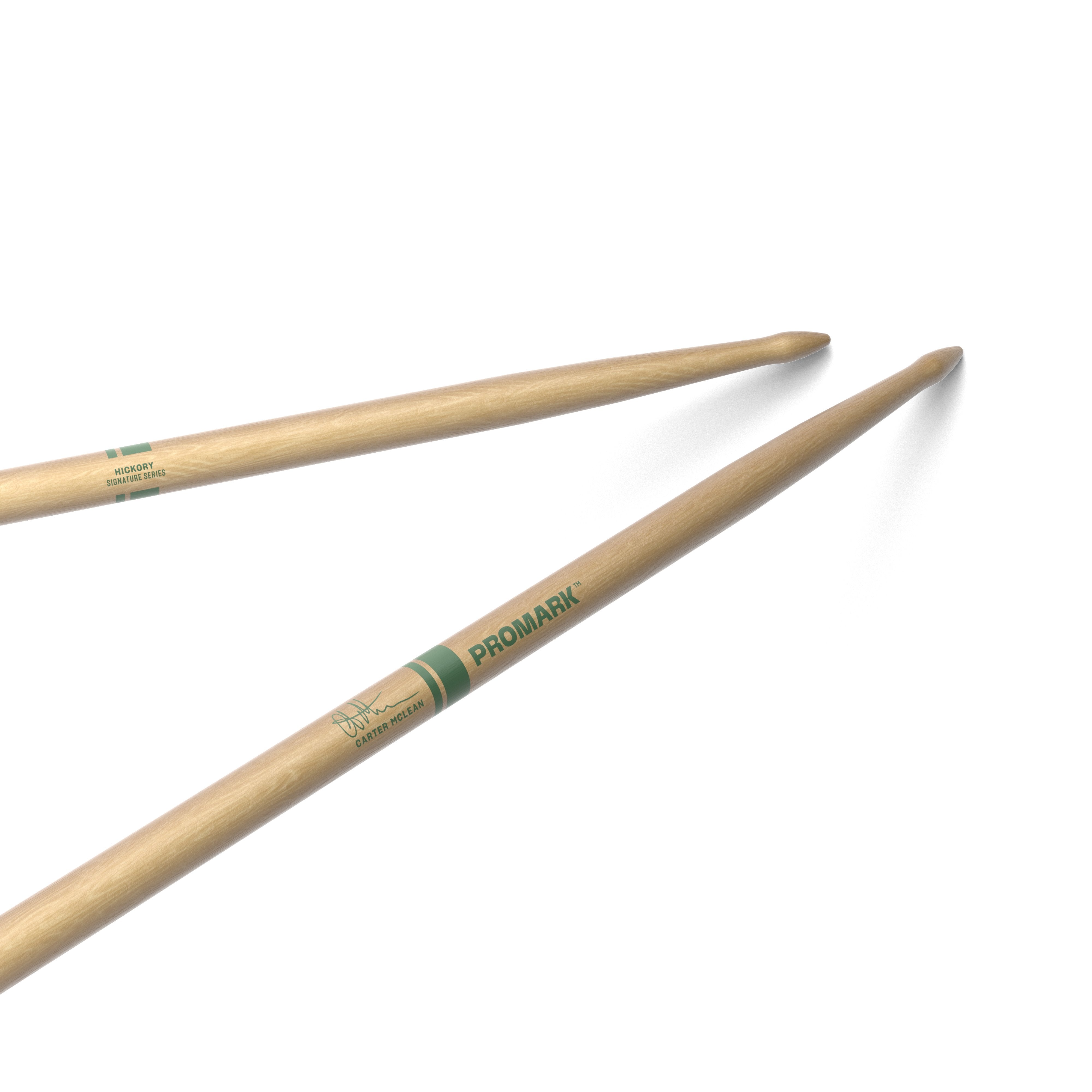Promark Carter McLean Hickory Drumsticks - Wood Tip - Image 1