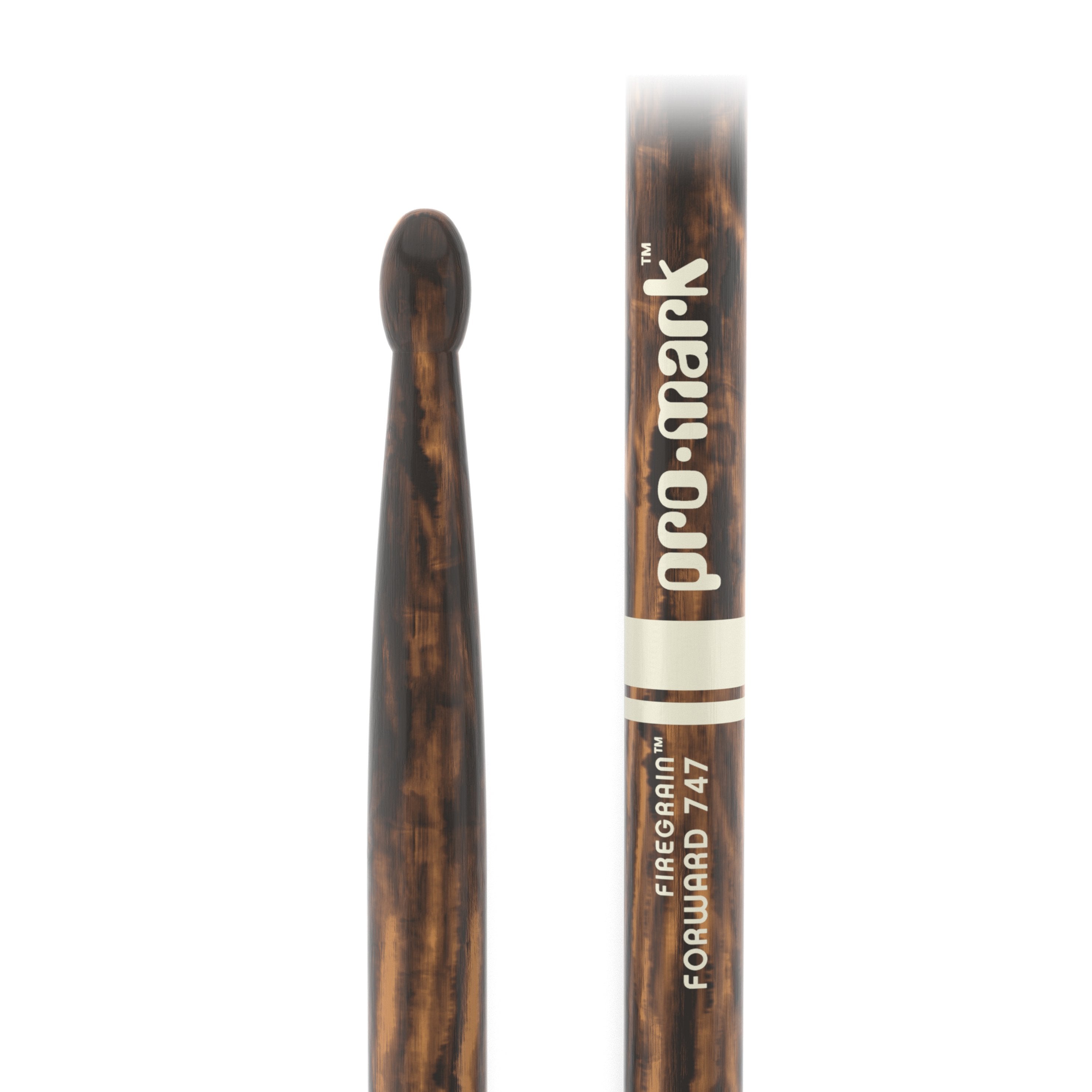Promark Classic Forward FireGrain 747 Wood Tip Drumsticks - Image 2