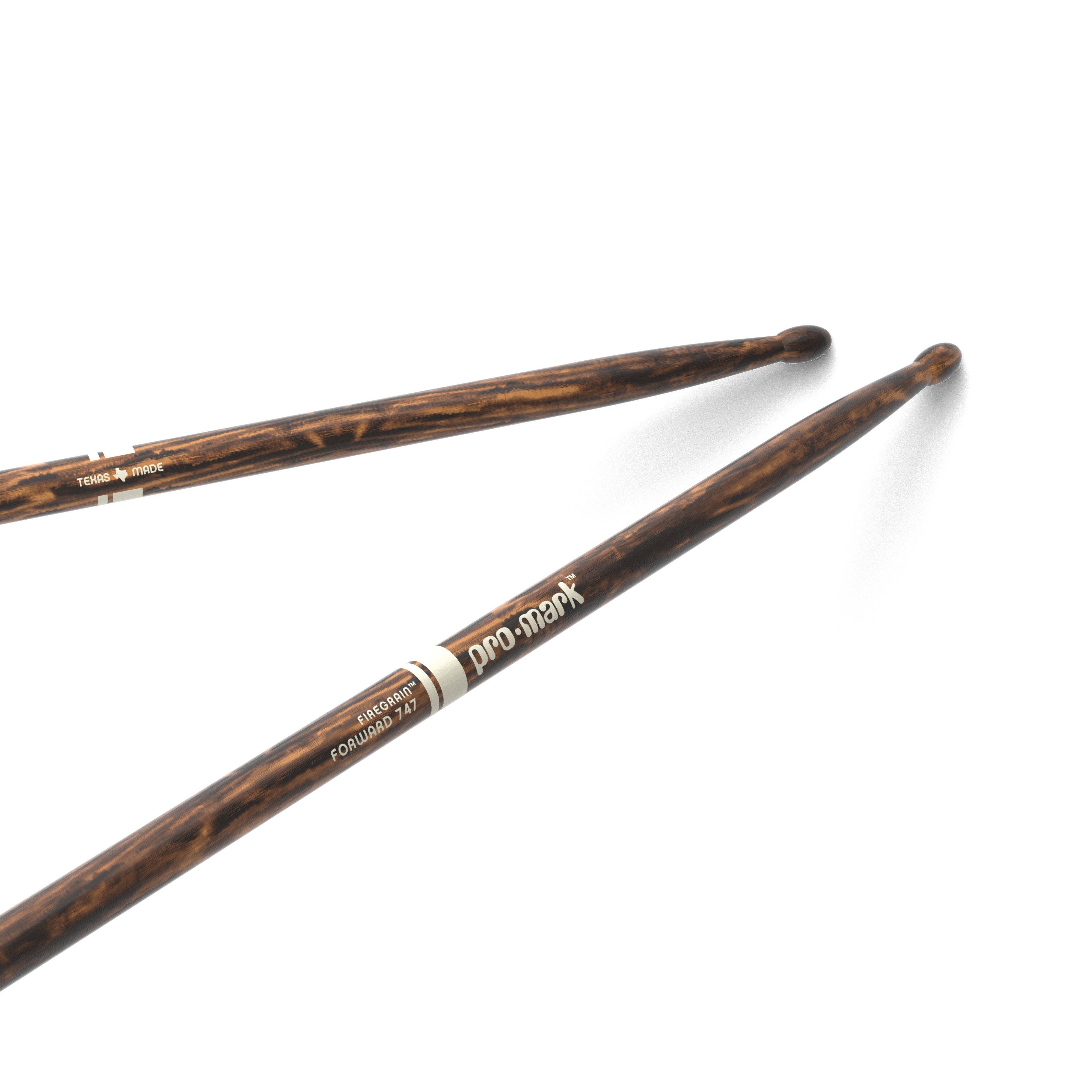 Promark Classic Forward FireGrain 747 Wood Tip Drumsticks - Image 1