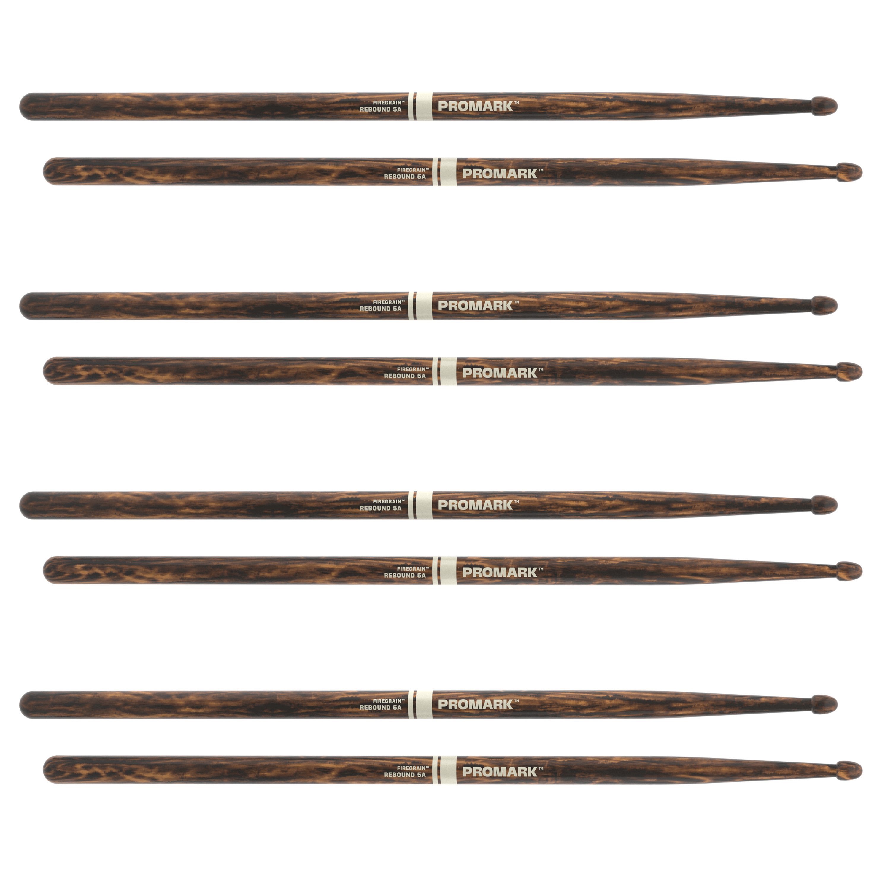 Promark FireGrain Rebound 5A Drumsticks - 4 pack - Image 2