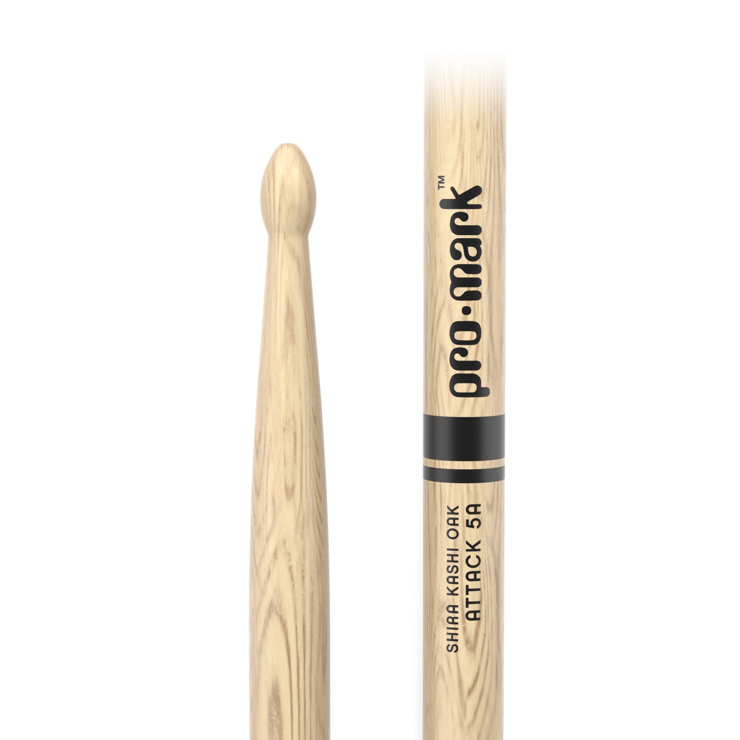 Promark PW5AW Classic Attack Shira Kashi Oak 5A Wood Tip Drumsticks - Image 2