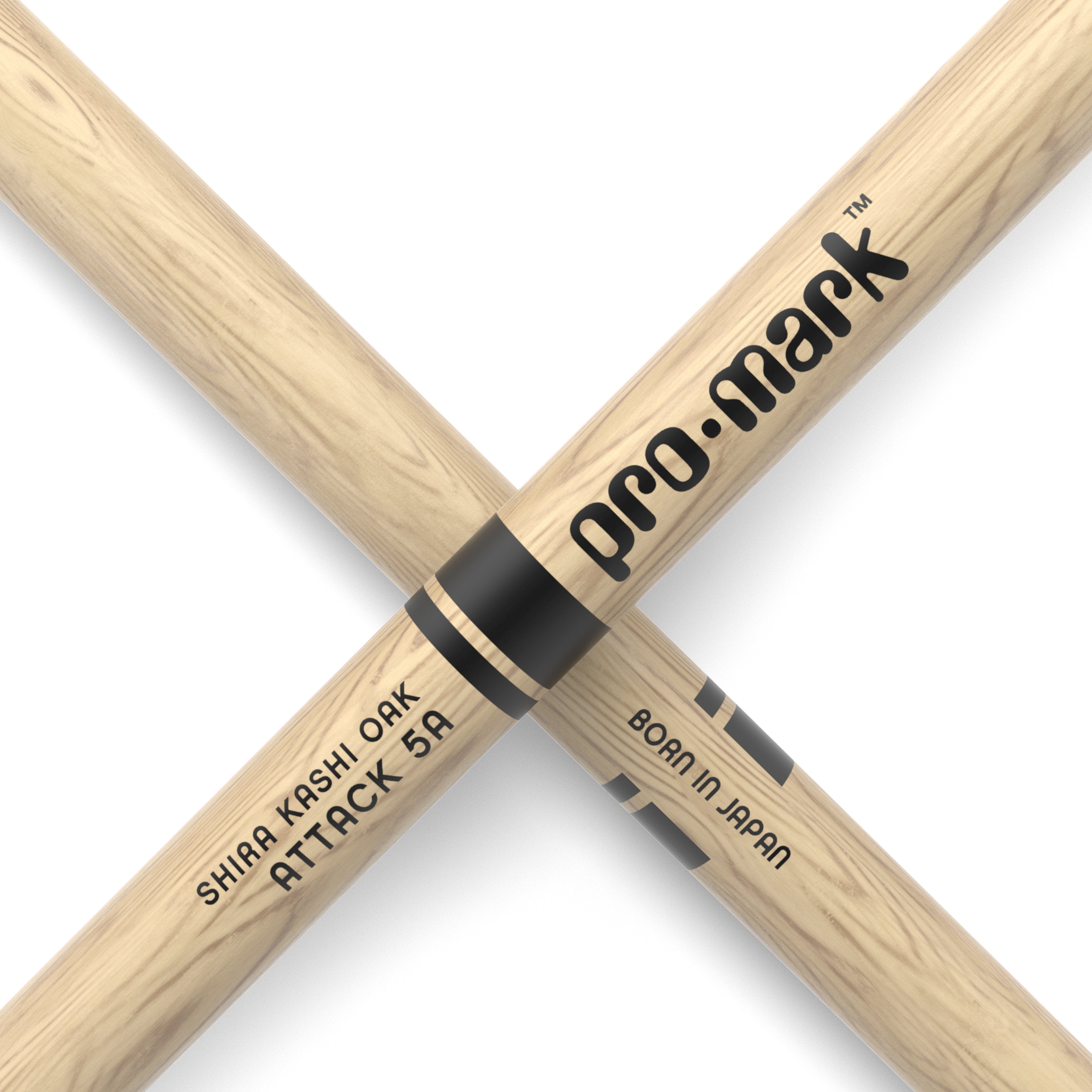 Promark PW5AW Classic Attack Shira Kashi Oak 5A Wood Tip Drumsticks - Image 5