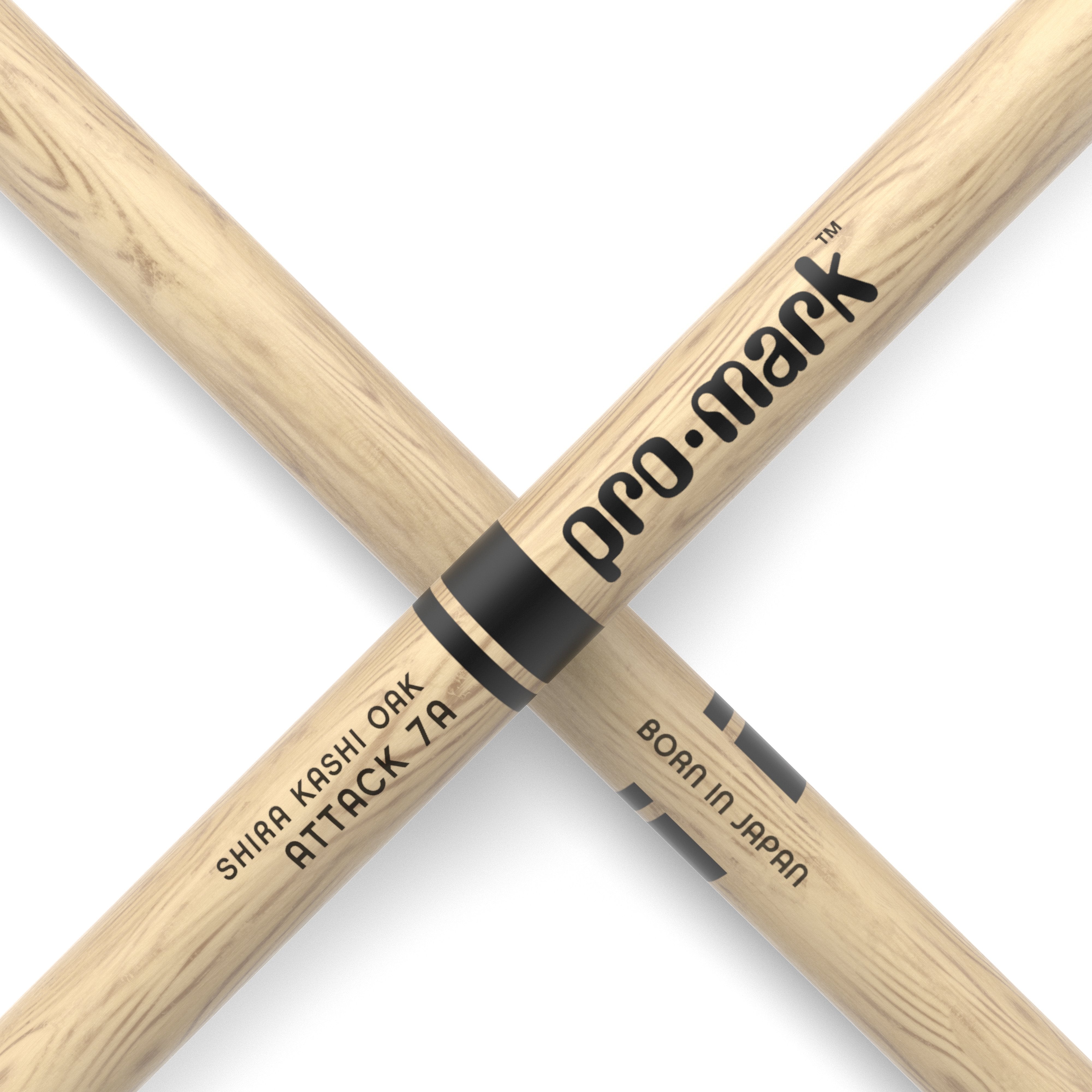 Promark PW7AW Classic Attack Shira Kashi Oak 7A Wood Tip Drumsticks - Image 5